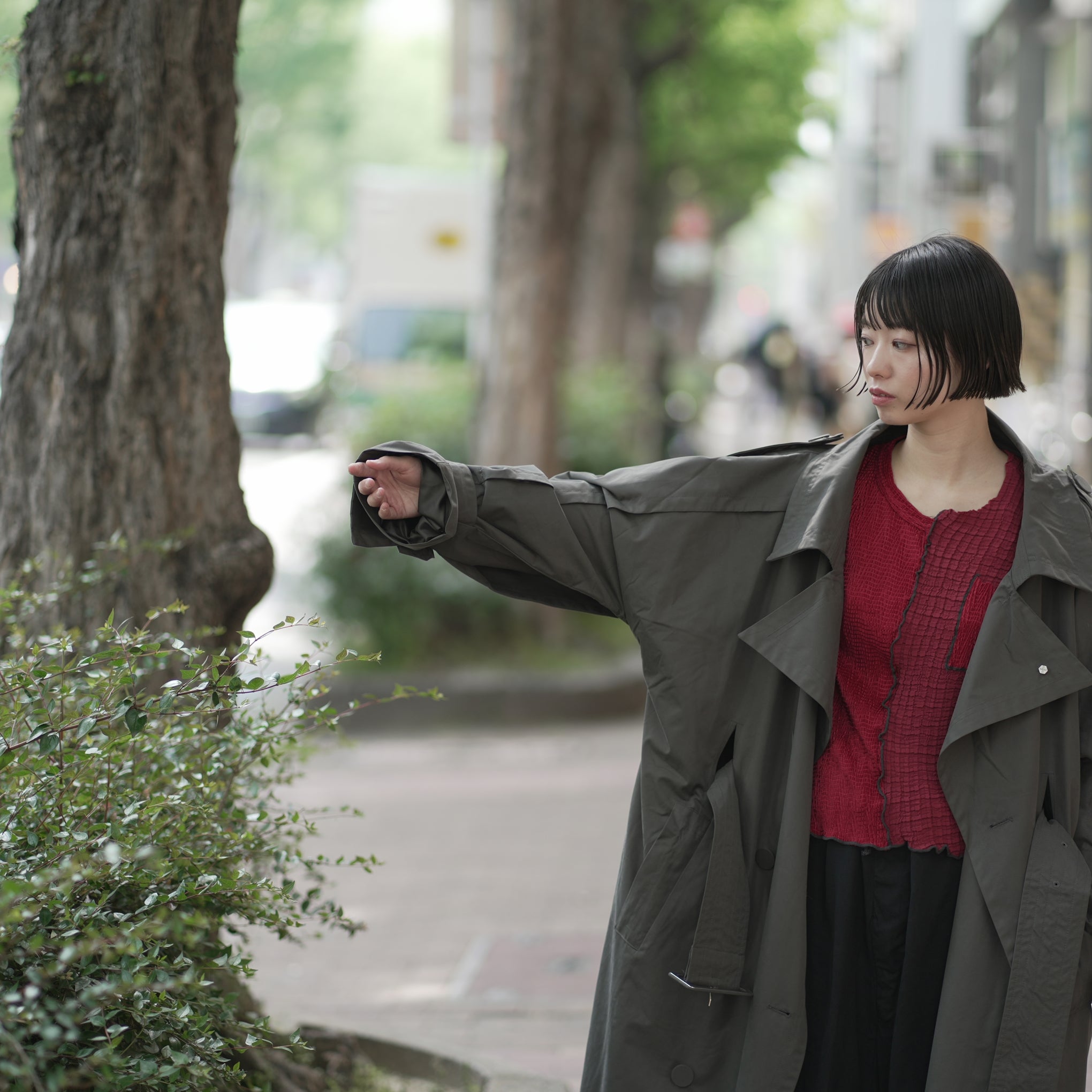 No:SNS23-C01_dg | Name:Seivson x dearruigallery Spring/Summer Show " Classic Cocoon Triple Wear Waterproof Windbreaker " Fashion Mist Grey | 【SEIVSON_セイブソン】【archive】