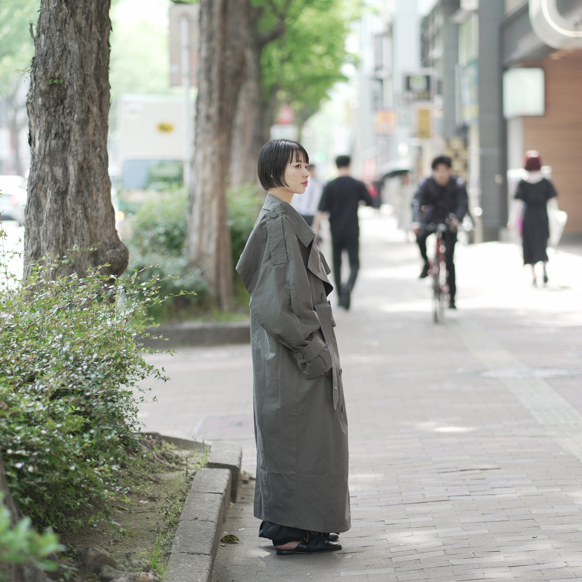 No:SNS23-C01_dg | Name:Seivson x dearruigallery Spring/Summer Show " Classic Cocoon Triple Wear Waterproof Windbreaker " Fashion Mist Grey | 【SEIVSON_セイブソン】【archive】