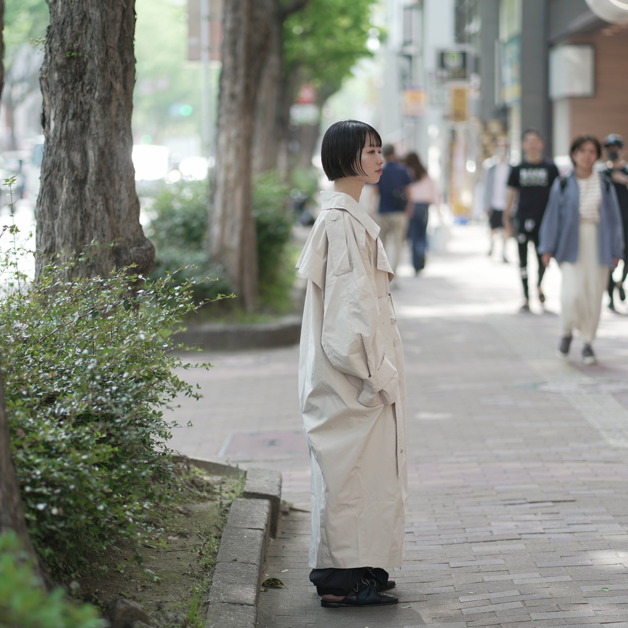 No:SNS23-C01_mf | Name:Seivson x dearruigallery Spring/Summer Show Edition " Classic Cocoon Triple Wear Waterproof Windbreaker " Fashion Matte White | 【SEIVSON_セイブソン】【archive】