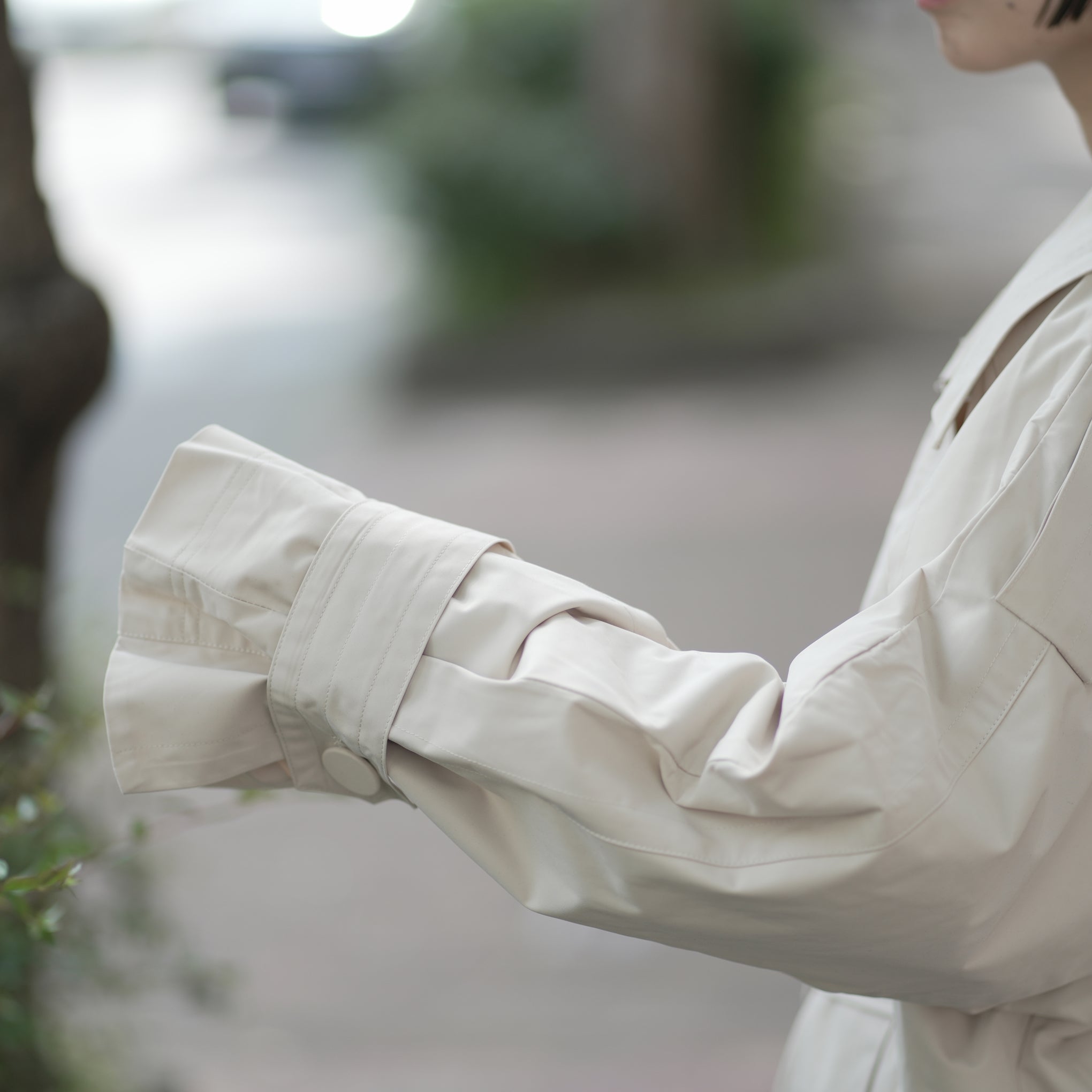 No:SNS23-C01_mf | Name:Seivson x dearruigallery Spring/Summer Show Edition " Classic Cocoon Triple Wear Waterproof Windbreaker " Fashion Matte White | 【SEIVSON_セイブソン】【archive】