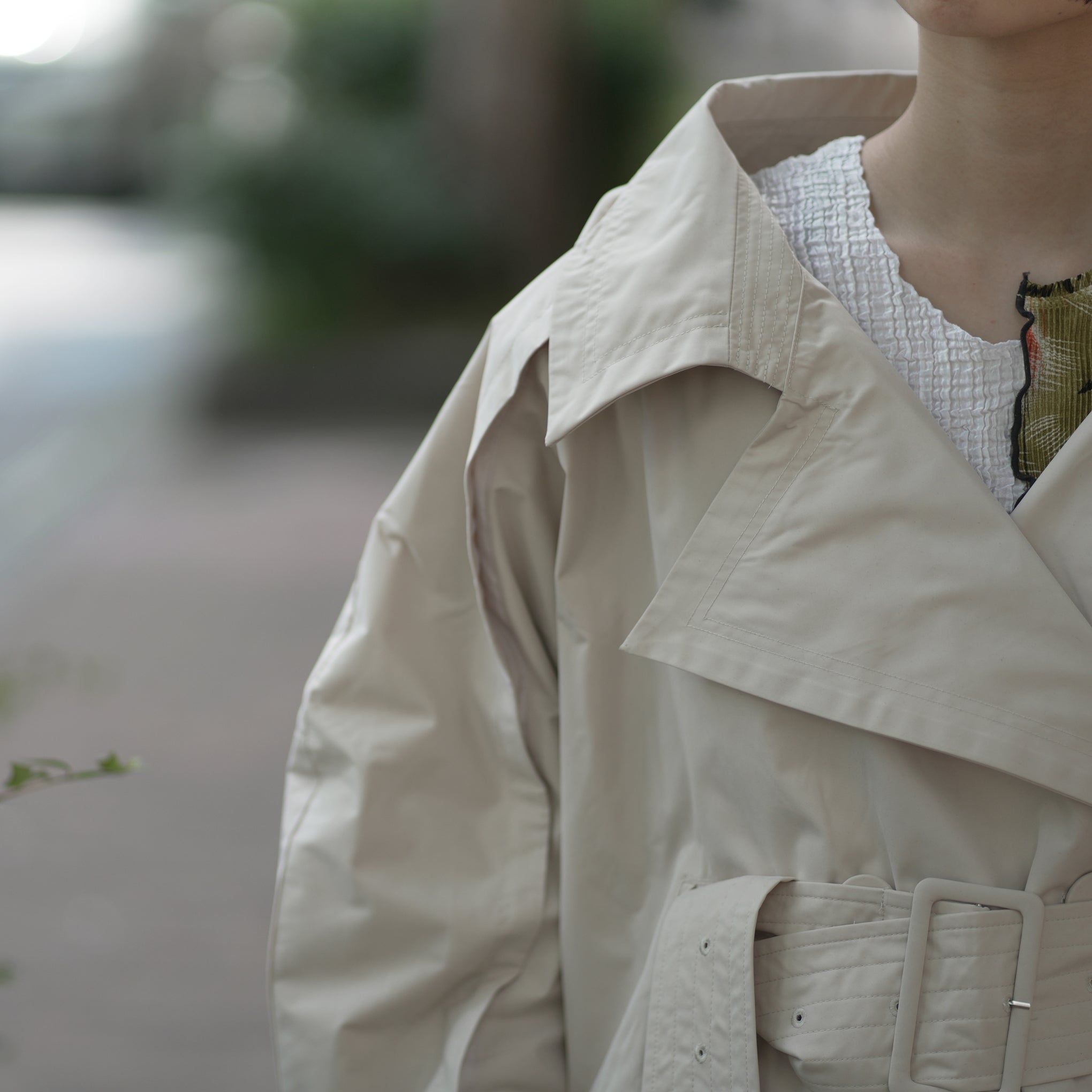 No:SNS23-C01_mf | Name:Seivson x dearruigallery Spring/Summer Show Edition " Classic Cocoon Triple Wear Waterproof Windbreaker " Fashion Matte White | 【SEIVSON_セイブソン】【archive】