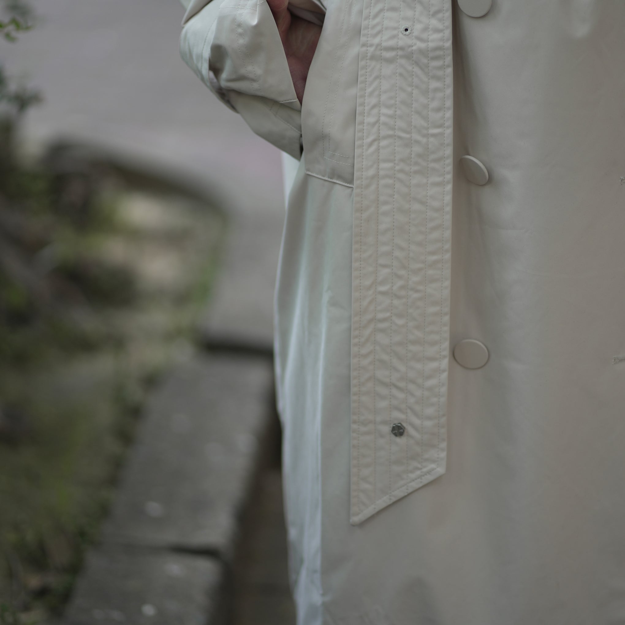 No:SNS23-C01_mf | Name:Seivson x dearruigallery Spring/Summer Show Edition " Classic Cocoon Triple Wear Waterproof Windbreaker " Fashion Matte White | 【SEIVSON_セイブソン】【archive】