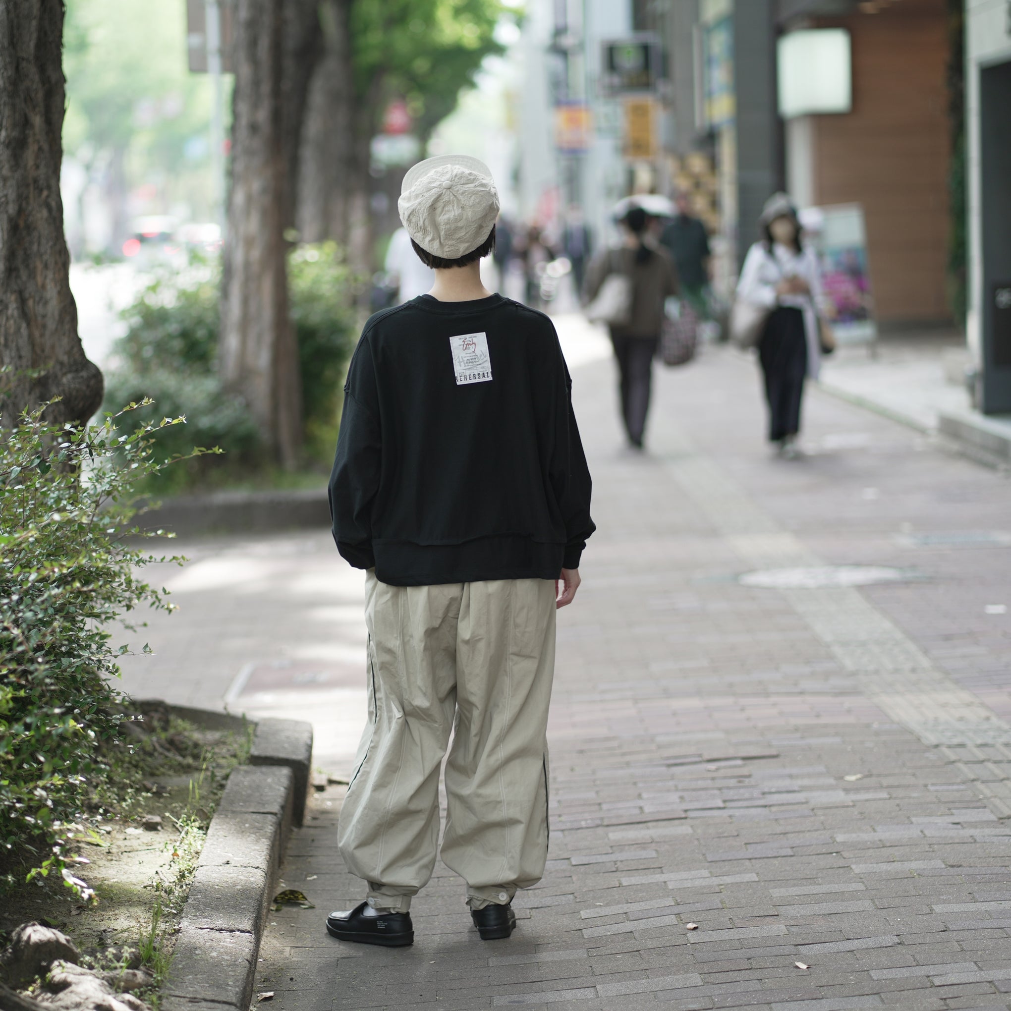 MATE-249 | リバーシブルBIGロンT | Color:Wht/Blk | Size-1【REHERSALL_リハーズオール】