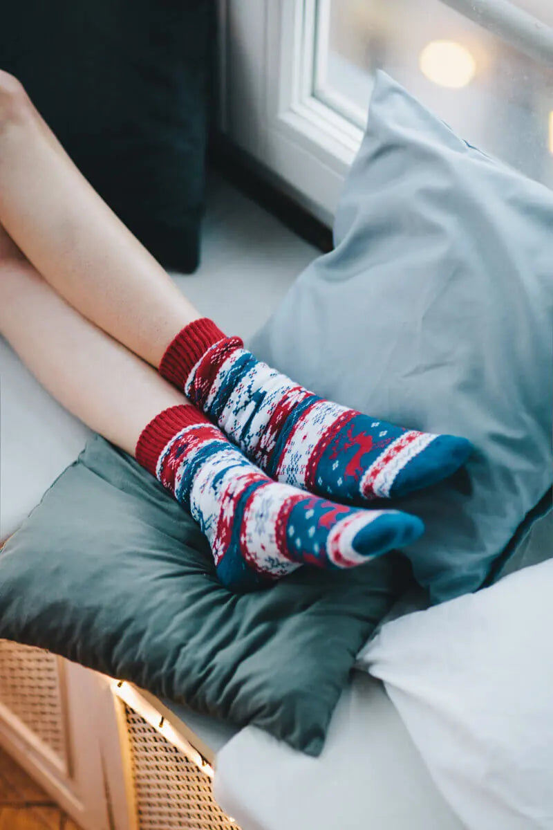 many mornings reguler socks /Warm Rudolph (Warm) / 【MANY MORNINGS_メニ―モーニングス】【ネコポス選択可能】