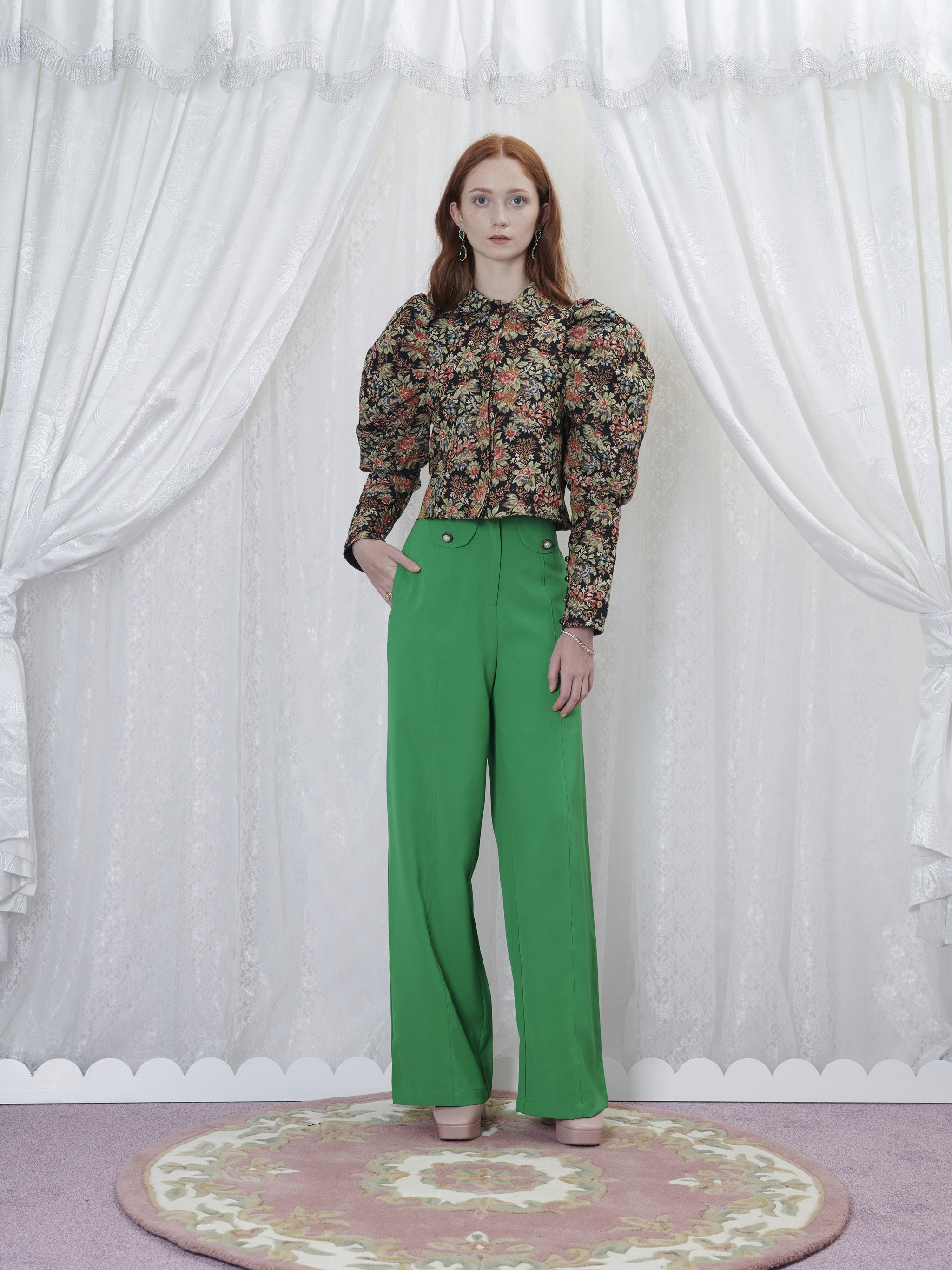 No:24SJ02BL1034MUL | Name:Memento Tapestry Blouse | Color:Multi | Size:XS/S【SISTER JANE_シスタージェーン】【archive】