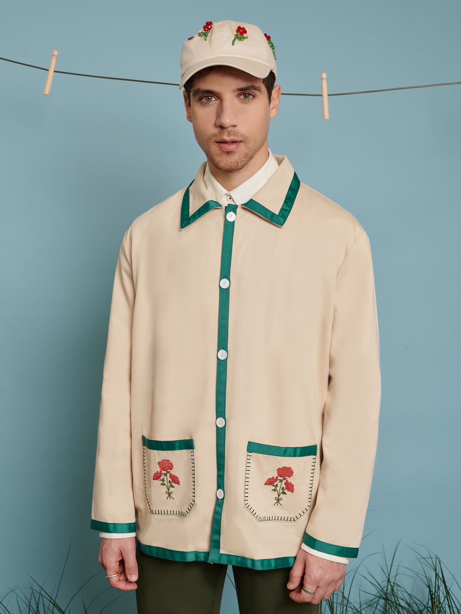 No:27SM02JKM019CRM | Name:Gordon Embroidered Jacket | Color:Cream【SISTER JANE_シスタージェーン】【archive】