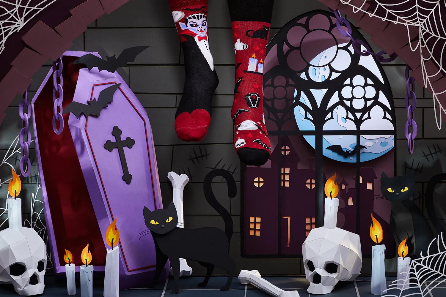 reguler socks / Bloody Dracula【many mornings メニ―モーニングス】【ネコポス選択可能】