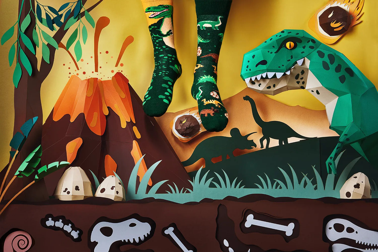 many mornings reguler socks / The Dinosaurs / 【many mornings メニ―モーニングス】【ネコポス選択可能】
