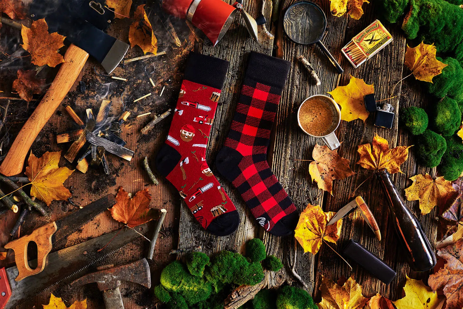 reguler socks / Lumberjack Life【MANY MORNINGS_メニ―モーニングス】【ネコポス選択可能】