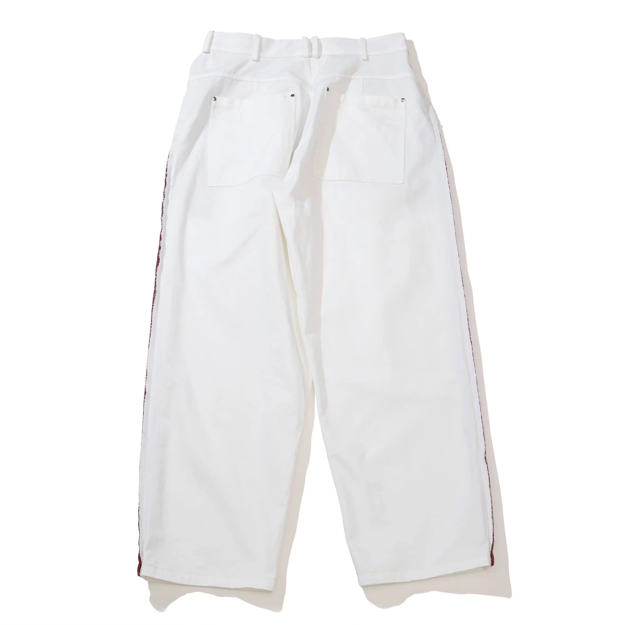 No:PS21P01A | Name:FRAYED RAW POCKET PANTS | Color:White | Size:1/2【PLATEAU STUDIO_プラトー スタジオ】