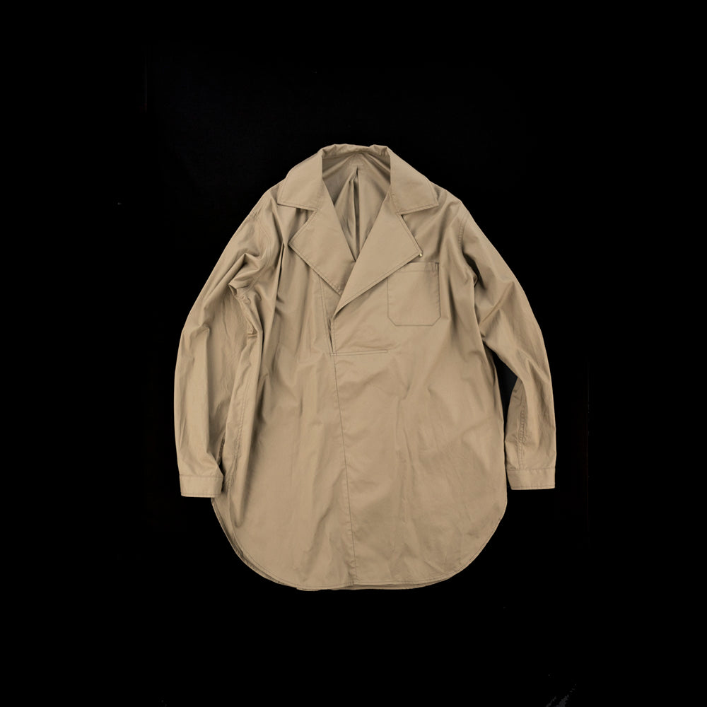 No:vr21ss-sd-sr03 | Name:DOUBLE NECK LONG SHIRTS | Color:BROWN | Size-Free【VARDE77】-VARDE77-ADDICTION FUKUOKA