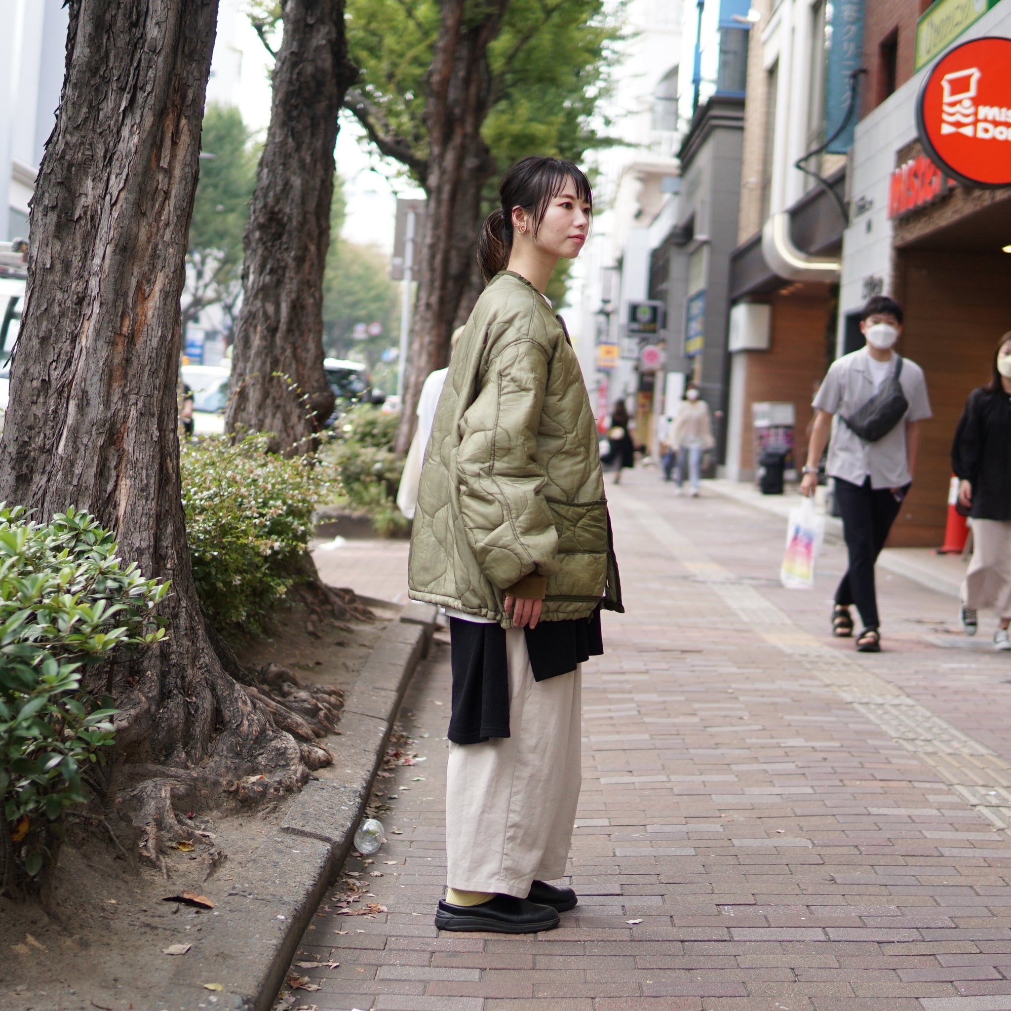 odd22fw03 | Quilting Short Jkt – Olive 別注 | ODDMENT