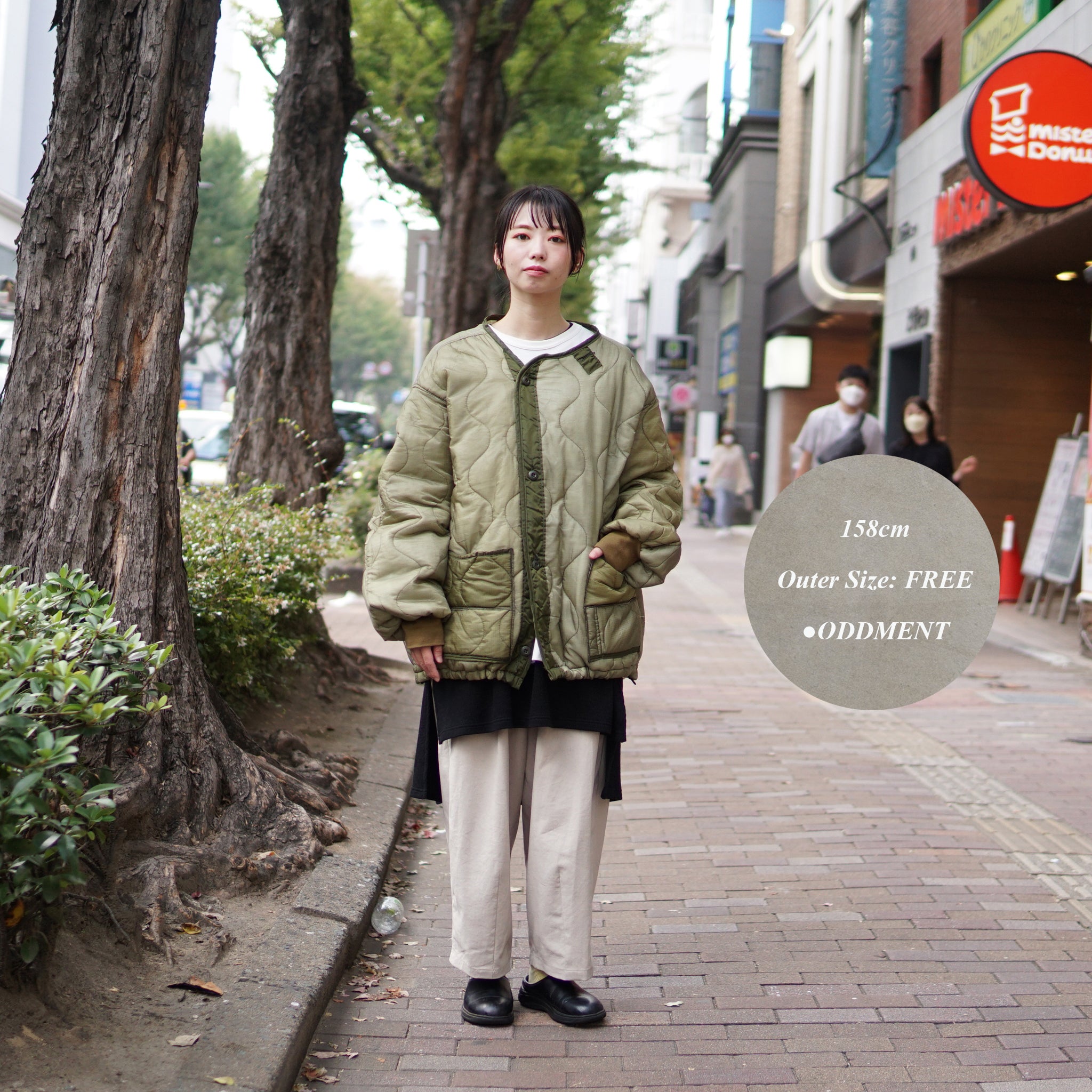 odd22fw03 | Quilting Short Jkt – Olive 別注 | ODDMENT