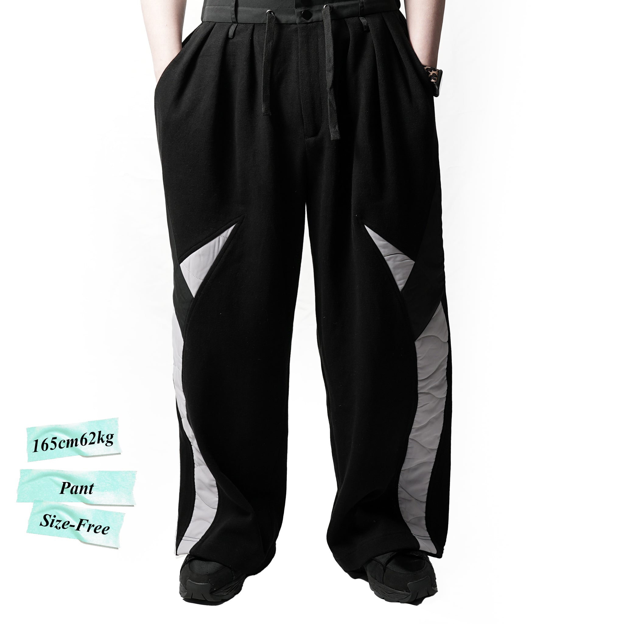 No:ACRS23-P01| Name: 2023 Collection Flower Mantis Collection French cotton heavy quilted cotton padded pants | Color:Black | Size:Free【(A)CRYPSIS®】【SEIVSON_セイヴソン】【archive】