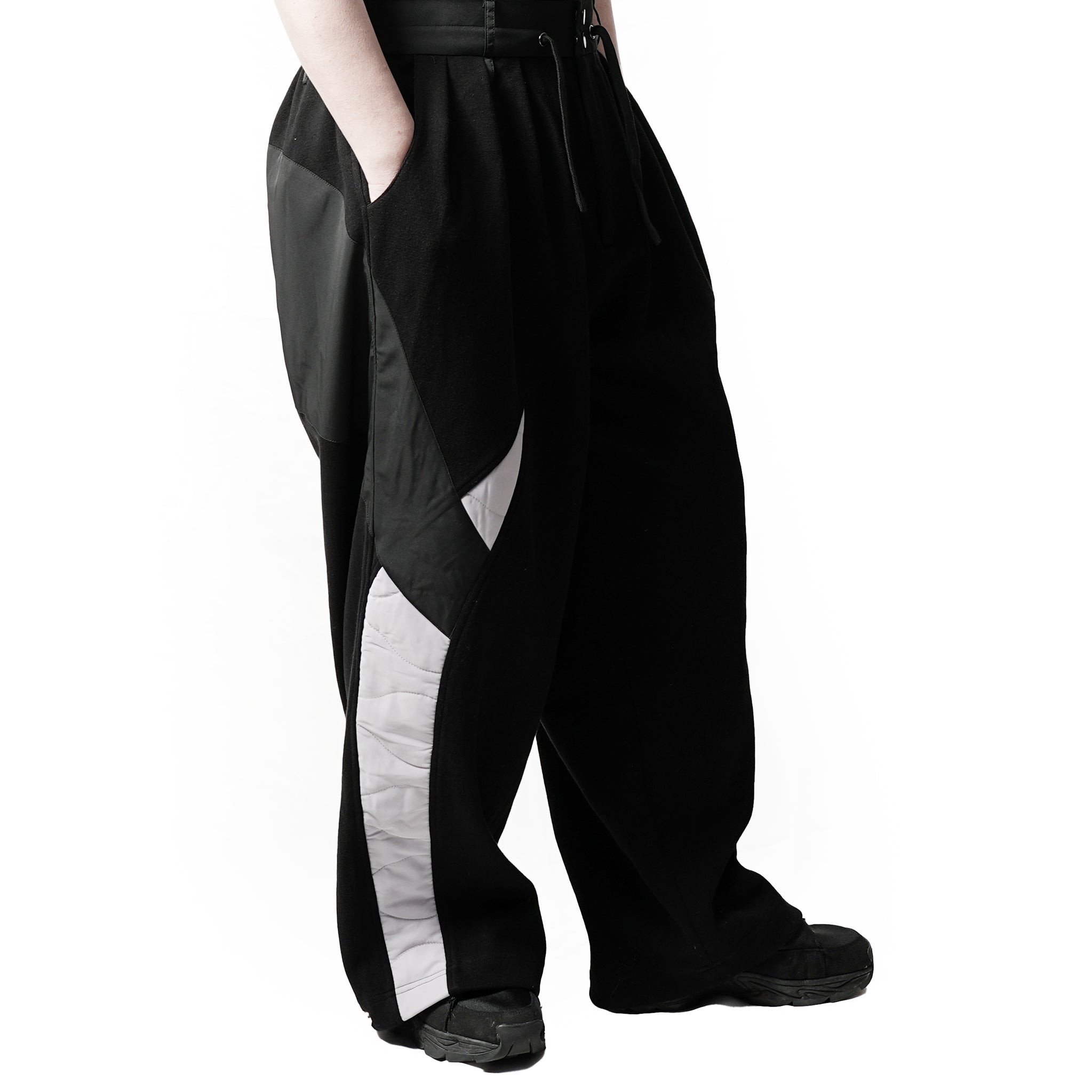 No:ACRS23-P01| Name: 2023 Collection Flower Mantis Collection French cotton heavy quilted cotton padded pants | Color:Black | Size:Free【(A)CRYPSIS®】【SEIVSON_セイヴソン】【archive】