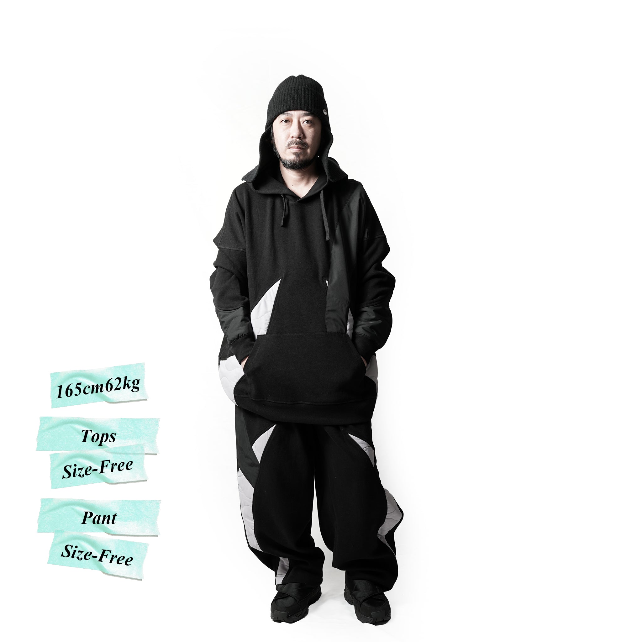 No:ACRS23-P01| Name: 2023 Collection Flower Mantis Collection French cotton heavy quilted cotton padded pants | Color:Black | Size:Free【(A)CRYPSIS®】【SEIVSON_セイヴソン】【archive】