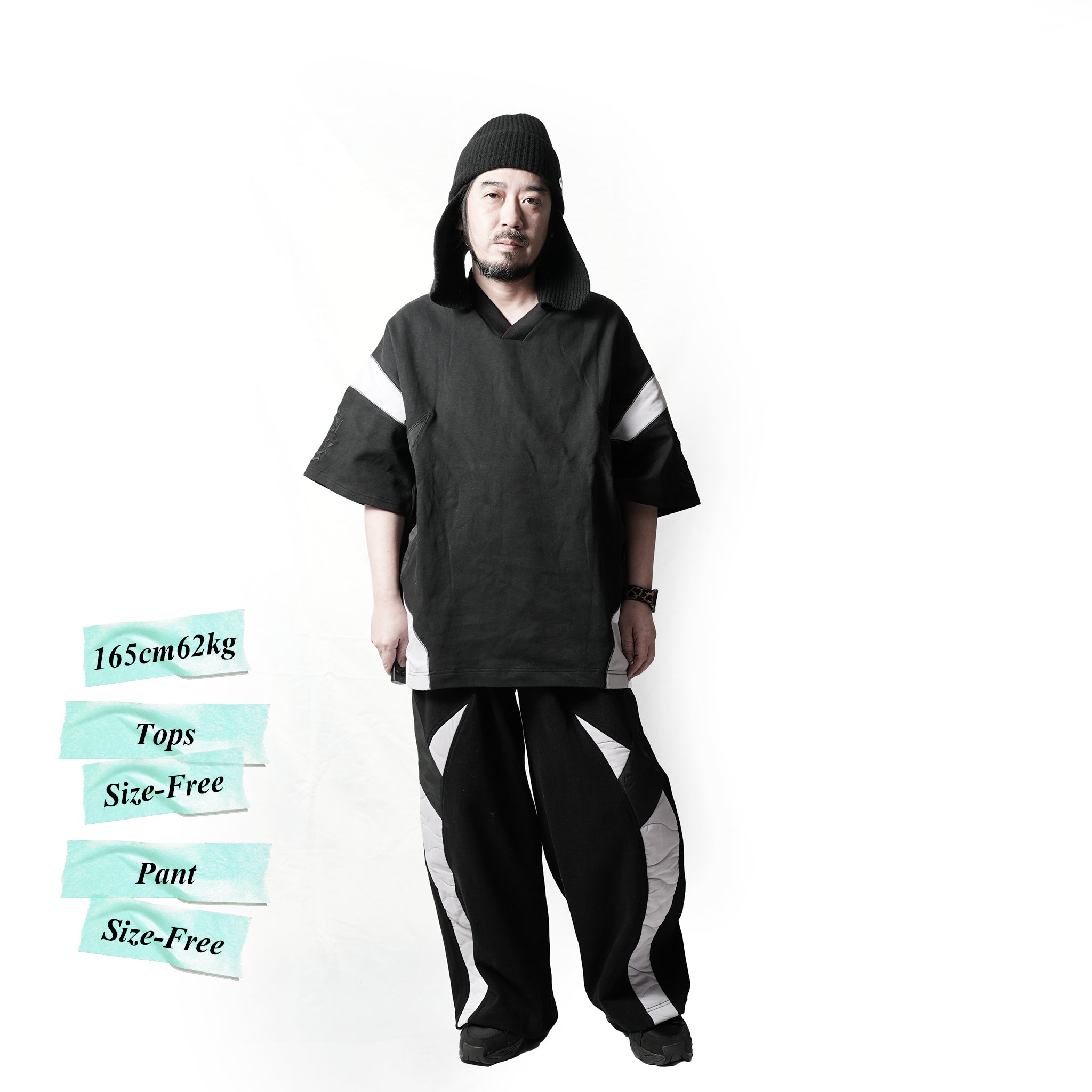 No:ACRS23-P01| Name: 2023 Collection Flower Mantis Collection French cotton heavy quilted cotton padded pants | Color:Black | Size:Free【(A)CRYPSIS®】【SEIVSON_セイヴソン】【archive】