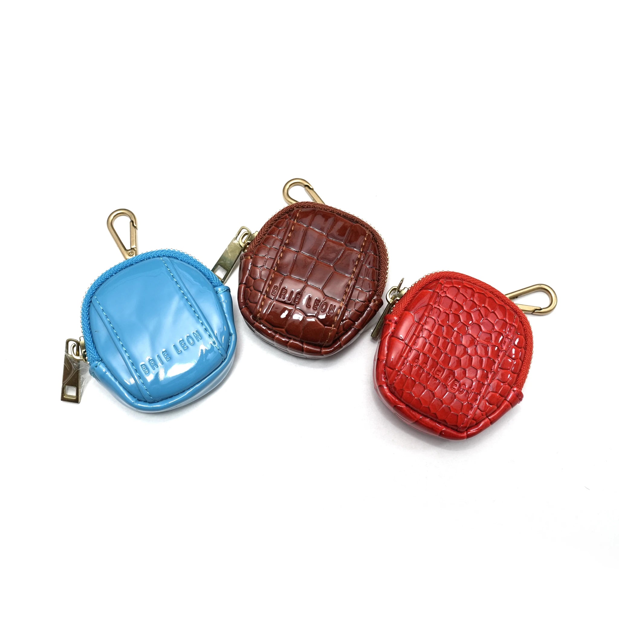 BL22H021-10 | Isabel Airpods Case | Color:Dark Brick Baby Croc/Poppy Baby Croc/Cerulean Blue Patent【BRIE LEON_ブリ―レオン】