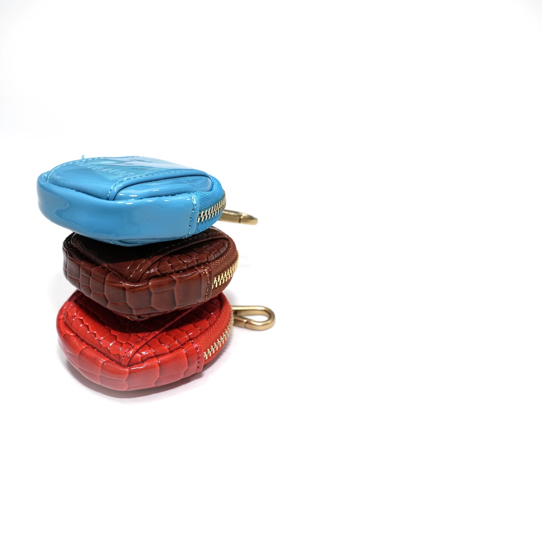 BL22H021-10 | Isabel Airpods Case | Color:Dark Brick Baby Croc/Poppy Baby Croc/Cerulean Blue Patent【BRIE LEON_ブリ―レオン】