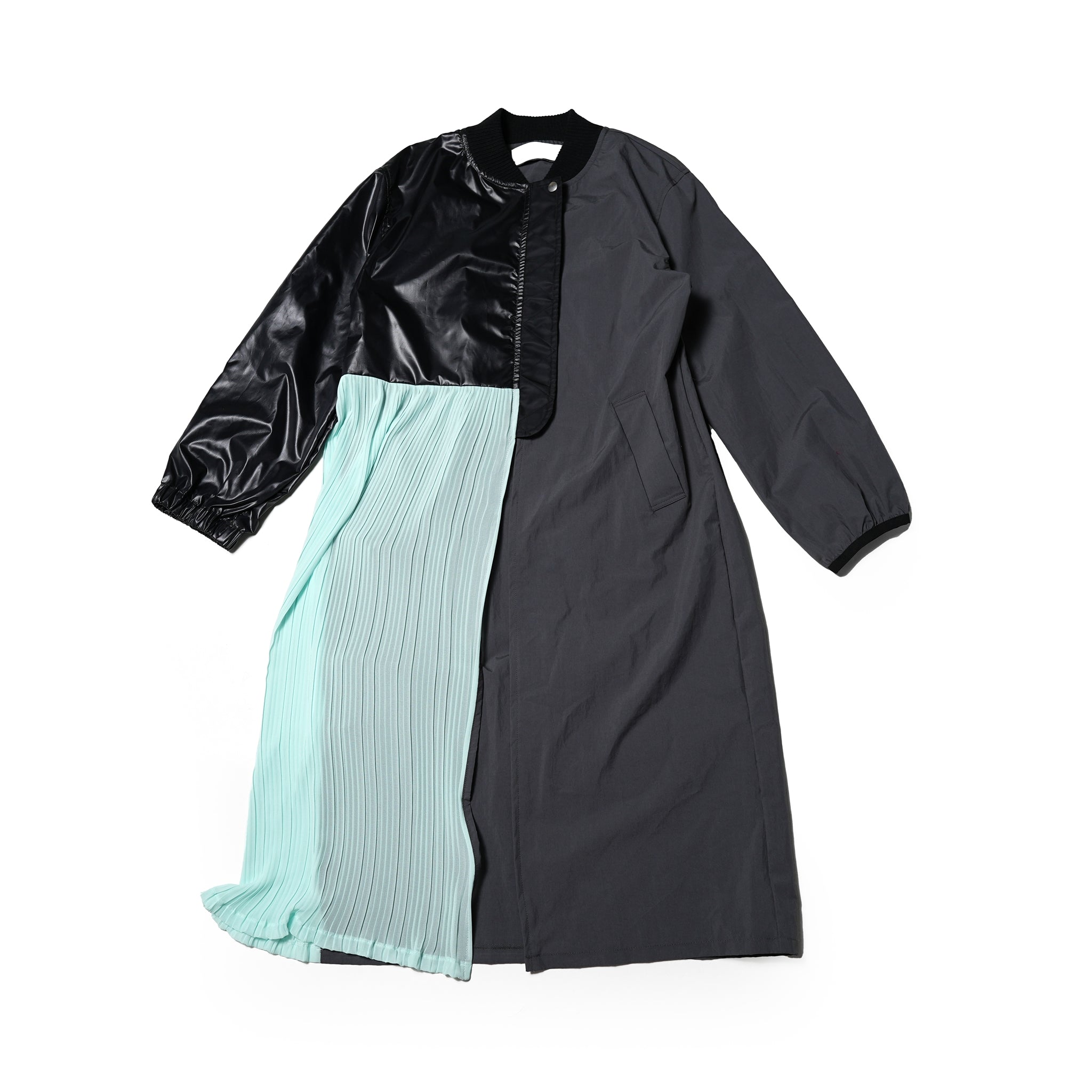 No:bsd23SS-05_b | Name:Asymmetric right coat | Color:Charcoal【BEDSIDEDRAMA_ベッドサイドドラマ】【archive】