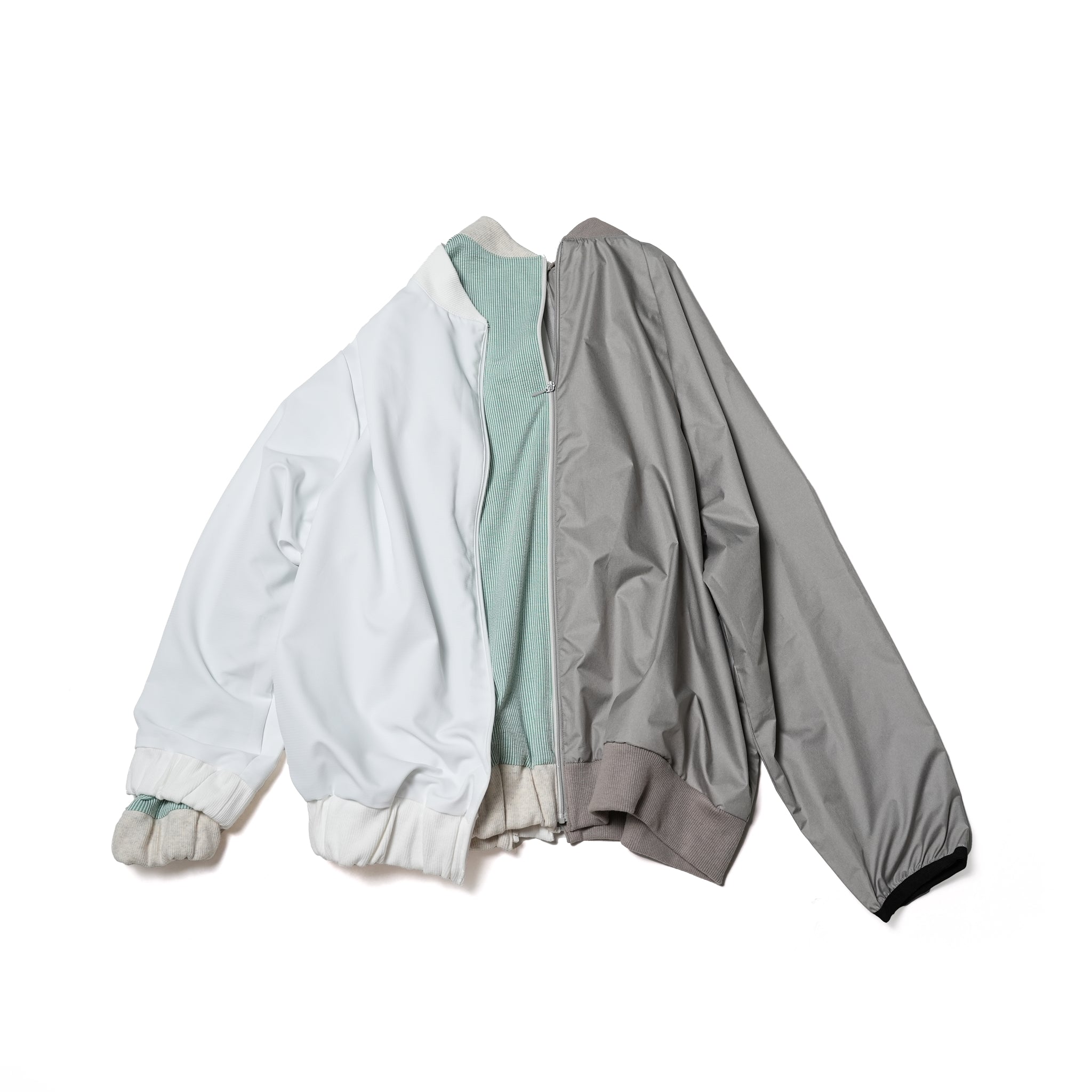 No:bsd23SS-07_b | Name:Three-piece right blouson | Color:Grey【BEDSIDEDRAMA_ベッドサイドドラマ】【archive】