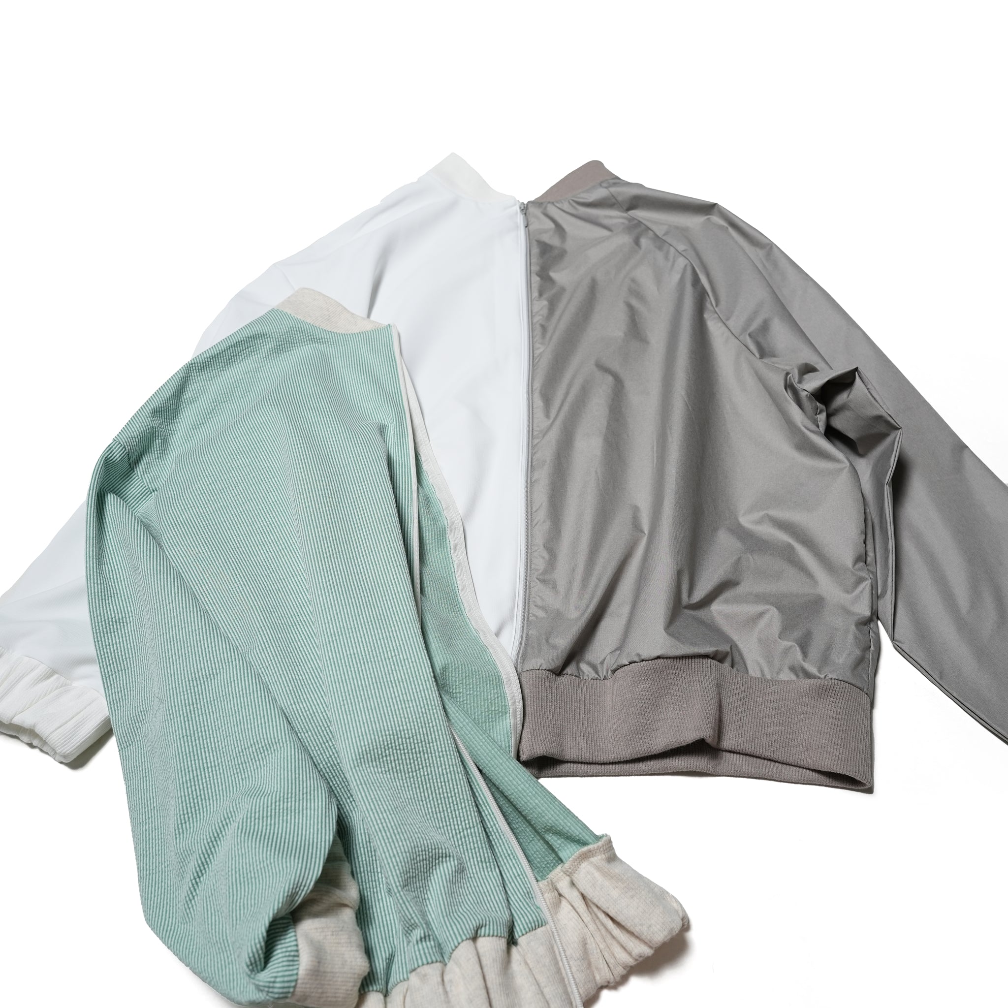 No:bsd23SS-07_b | Name:Three-piece right blouson | Color:Grey【BEDSIDEDRAMA_ベッドサイドドラマ】【archive】