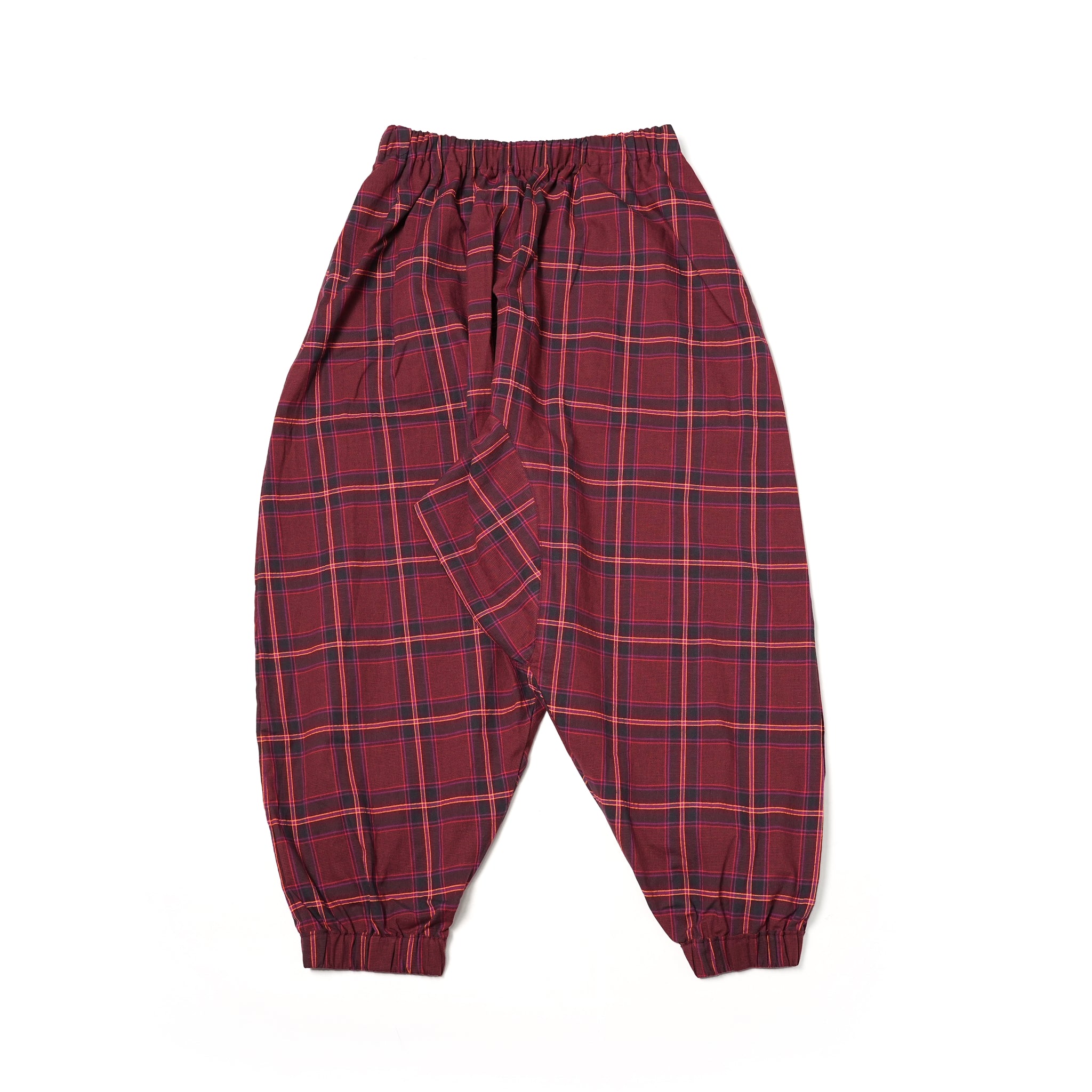 No:bsd23SS-10_a | Name:Checked sarrouel pants | Color:Red【BEDSIDEDRAMA_ベッドサイドドラマ】【archive】
