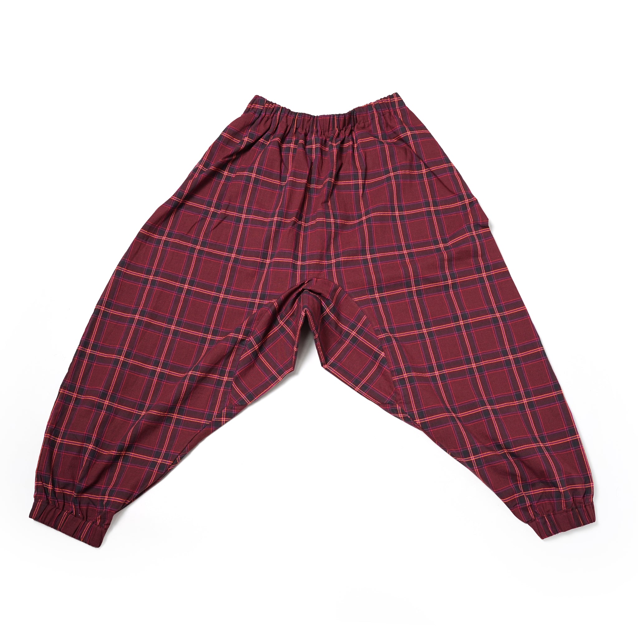 No:bsd23SS-10_a | Name:Checked sarrouel pants | Color:Red【BEDSIDEDRAMA_ベッドサイドドラマ】【archive】