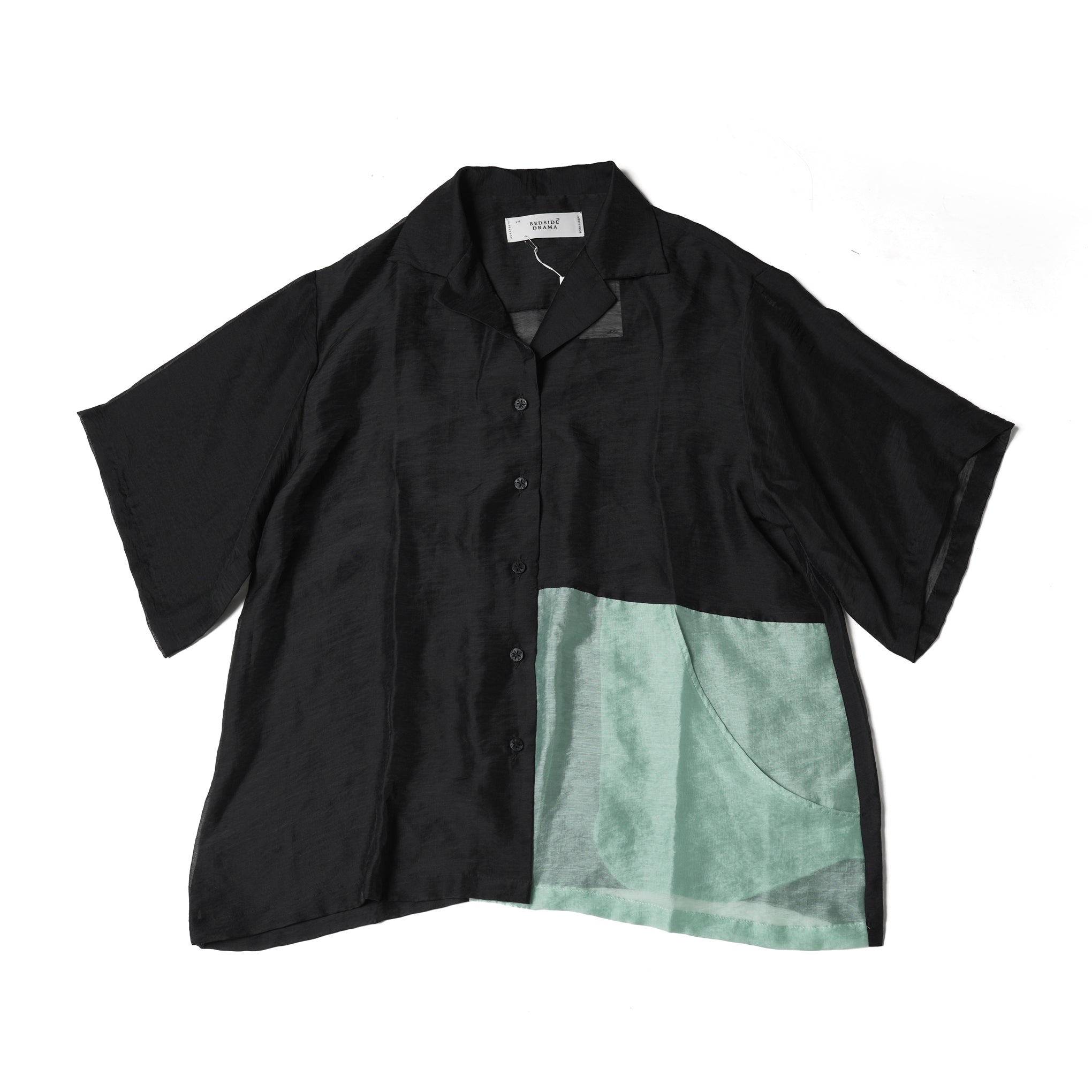 No:bsd23SS-13_b | Name:Super relax shirt | Color:Black【BEDSIDEDRAMA_ベッドサイドドラマ】【archive】