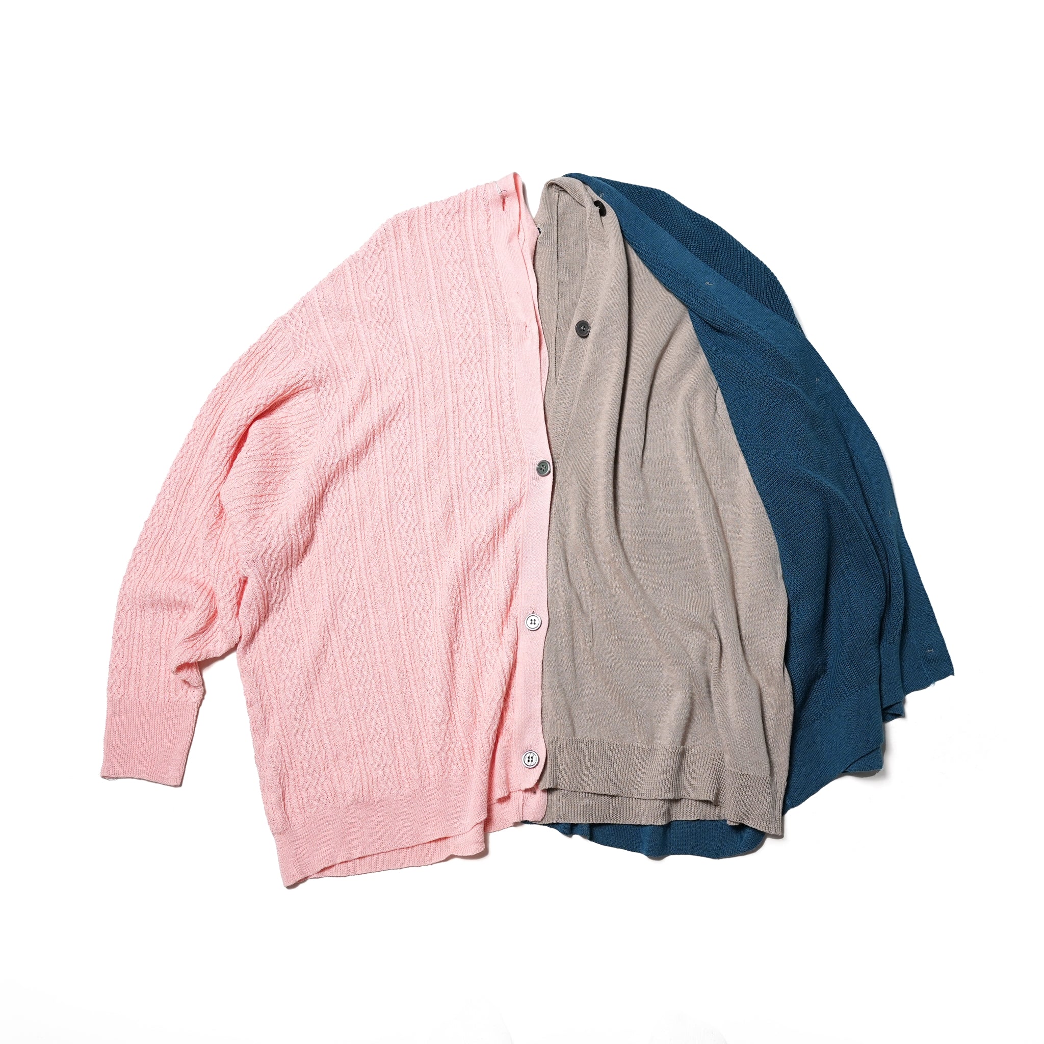 No:bsd23SS-20_a | Name:3piece knit cardigan | Color:Azisai【BEDSIDEDRAMA_ベッドサイドドラマ】【archive】