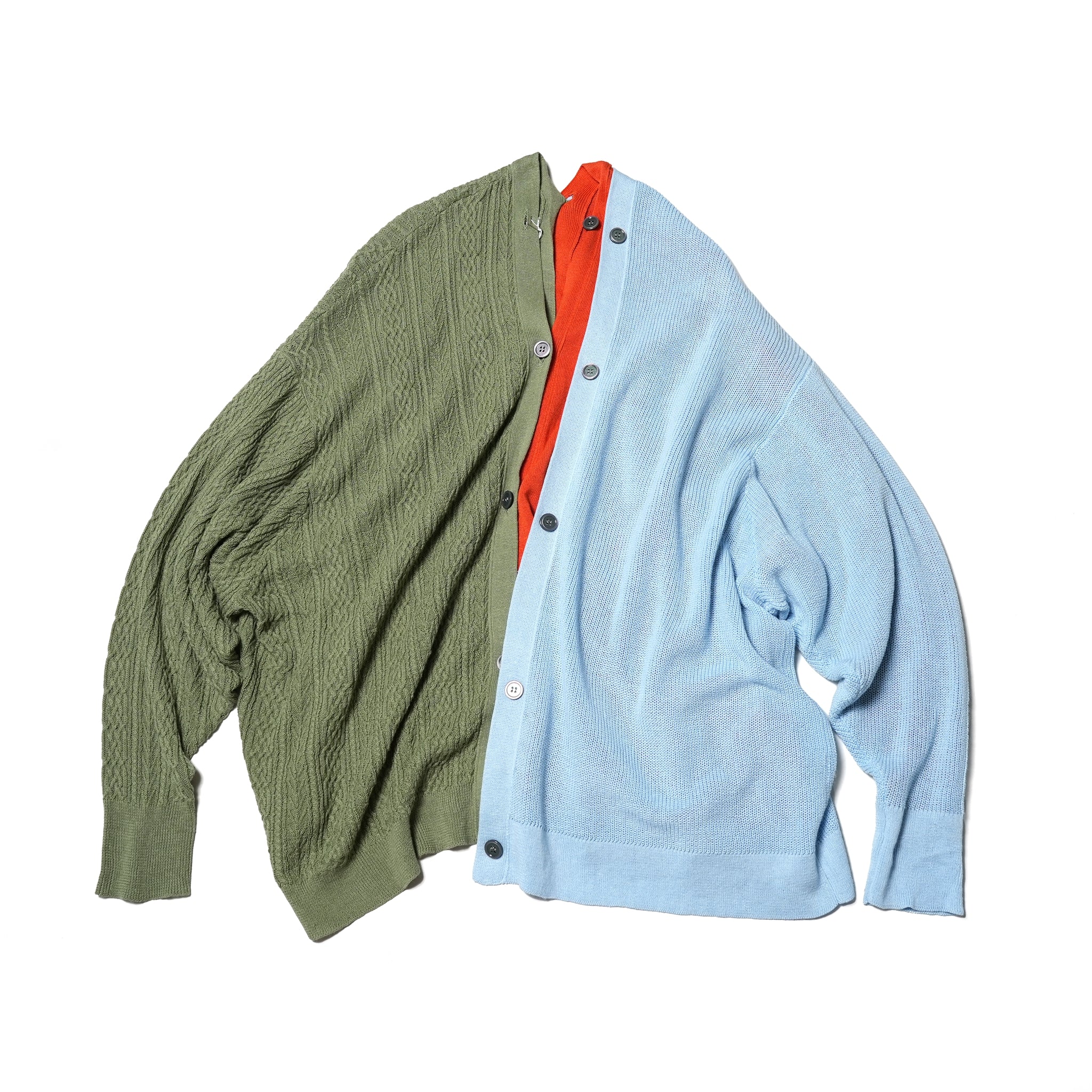 No:bsd23SS-20_b | Name:3piece knit cardigan | Color:Poppy【BEDSIDEDRAMA_ベッドサイドドラマ】【archive】