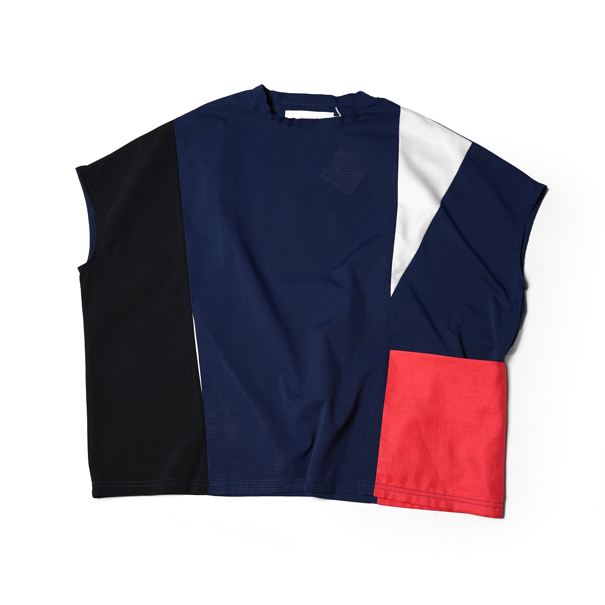 No:bsd23SS-02_b | Name:Color panel onepiece | Color:Navy【BEDSIDEDRAMA_ベッドサイドドラマ】【archive】