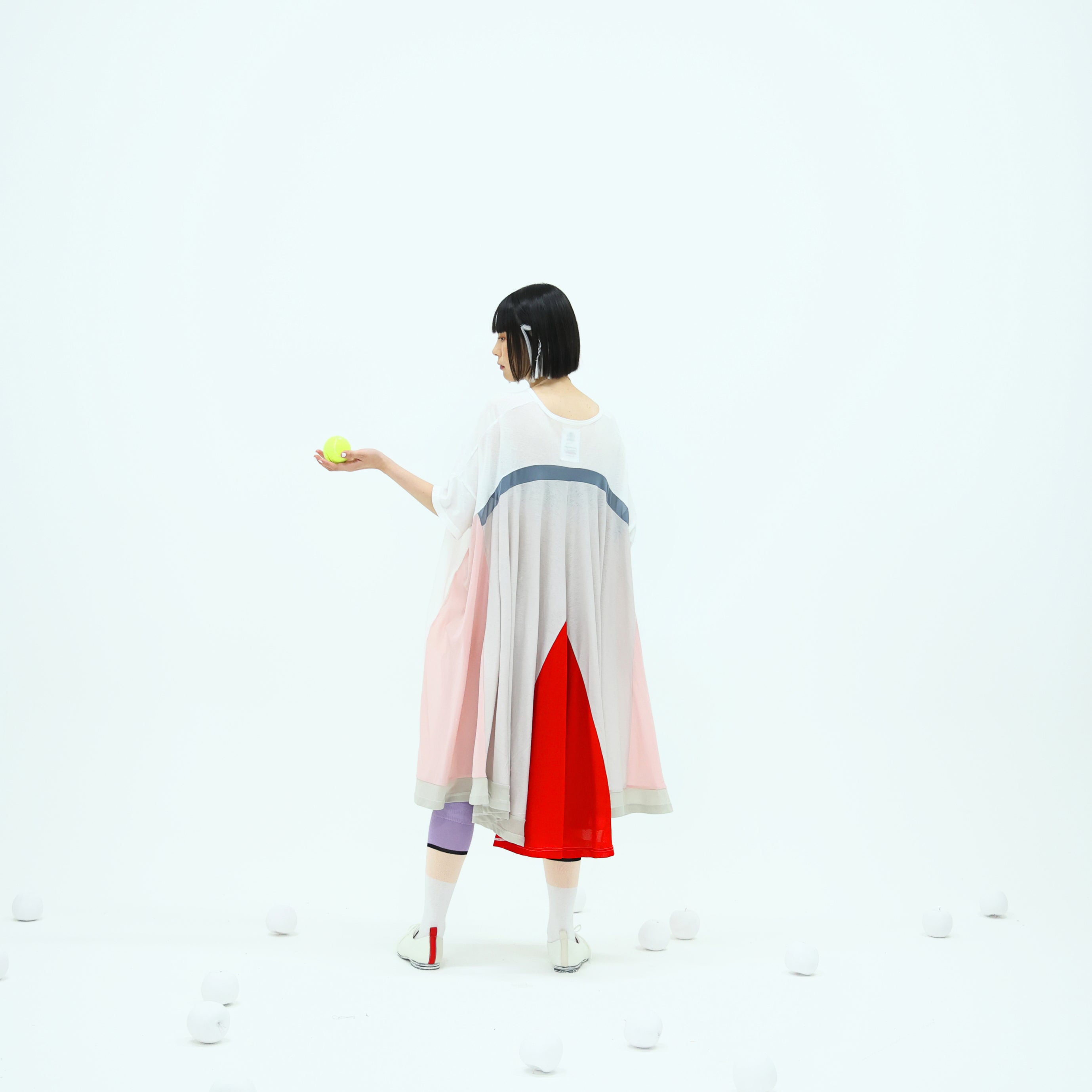 No:bsd23SS-27_a | Name:Peacock Dress tee | Color:White【BEDSIDEDRAMA_ベッドサイドドラマ】【archive】