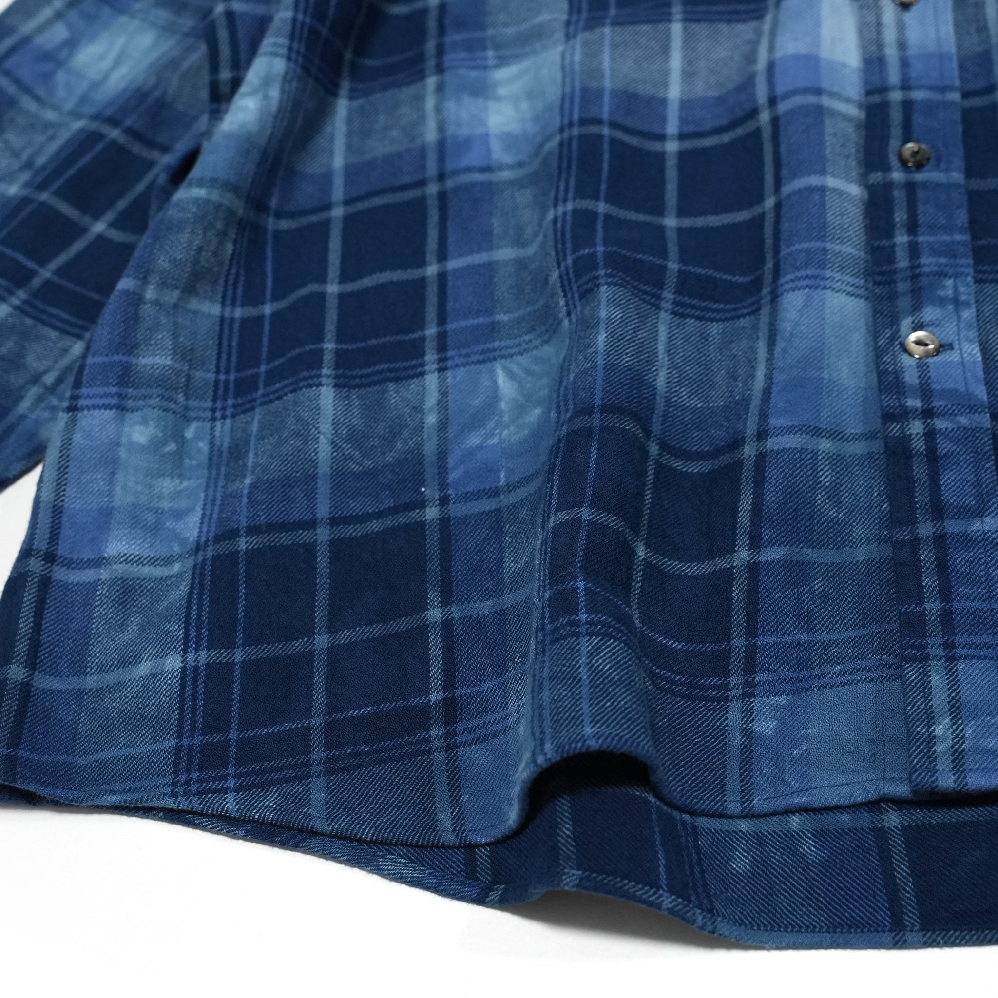 No:RGW-01_A | Name:REGULAR WIDE SHIRTS-AMERICAN CHECK DYE | Color:Blue【CATTA_カッタ】【archive】