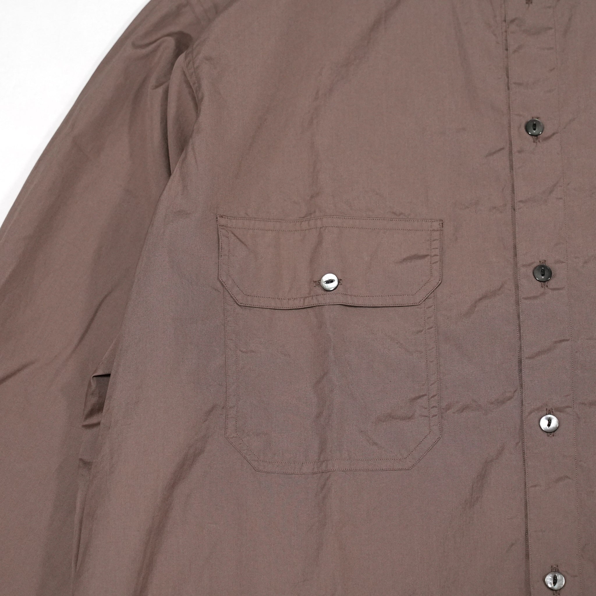 WP-02_C | W POCKET SHIRTS-100/2 BROAD | Color:Brown【CATTA_カッタ】