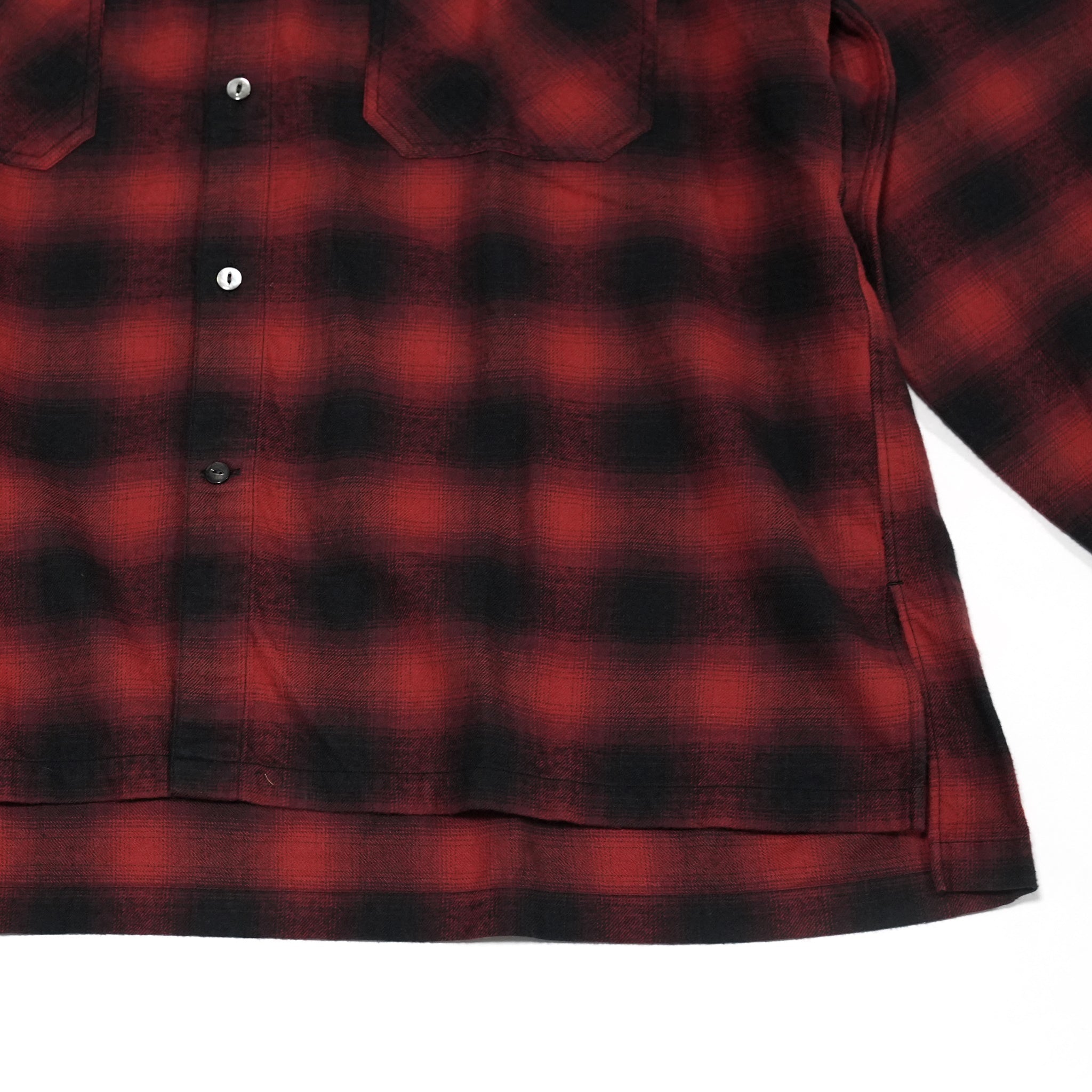 No:WP-02_B | Name:W POCKET SHIRTS-OMBRE CHECK | Color:Red【CATTA_カッタ】【archive】