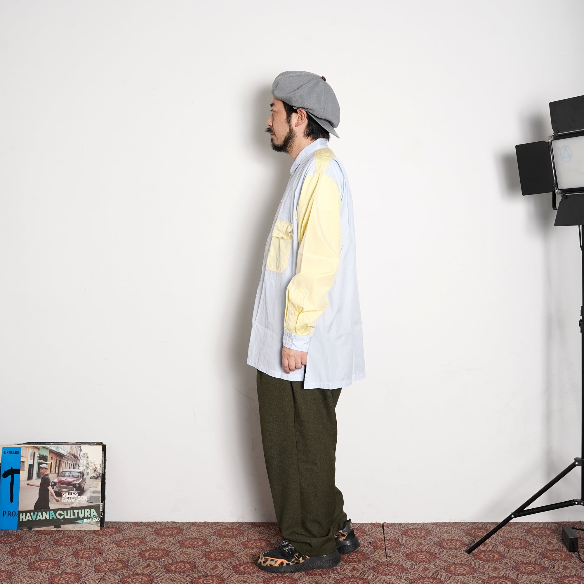 No:WPOCKETSH2021SSB | Name:W Pocket Shirts 100/2 | Color:Multi | Size-M/L【CATTA】-CATTA SHIRTS-ADDICTION FUKUOKA