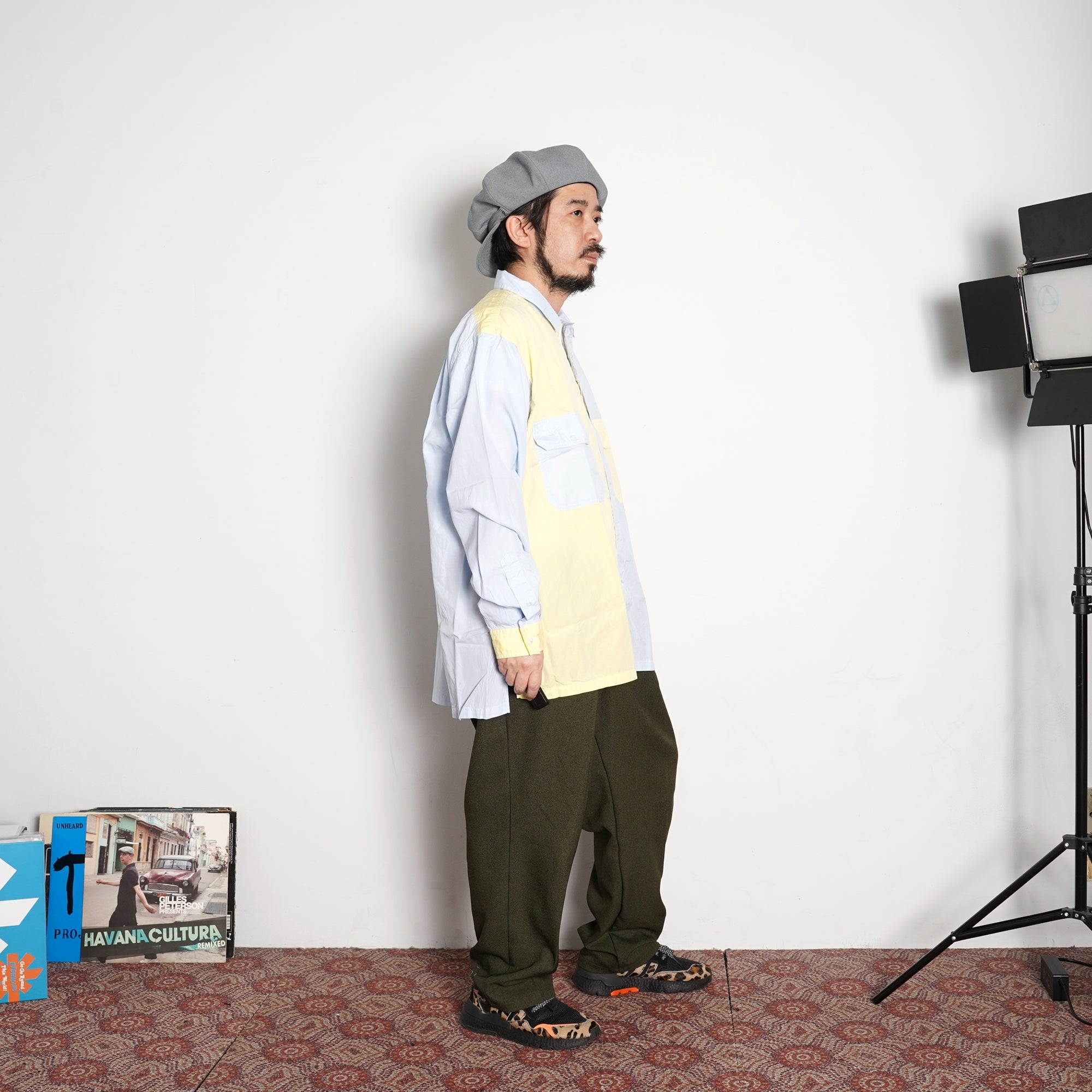 No:WPOCKETSH2021SSB | Name:W Pocket Shirts 100/2 | Color:Multi | Size-M/L【CATTA】-CATTA SHIRTS-ADDICTION FUKUOKA