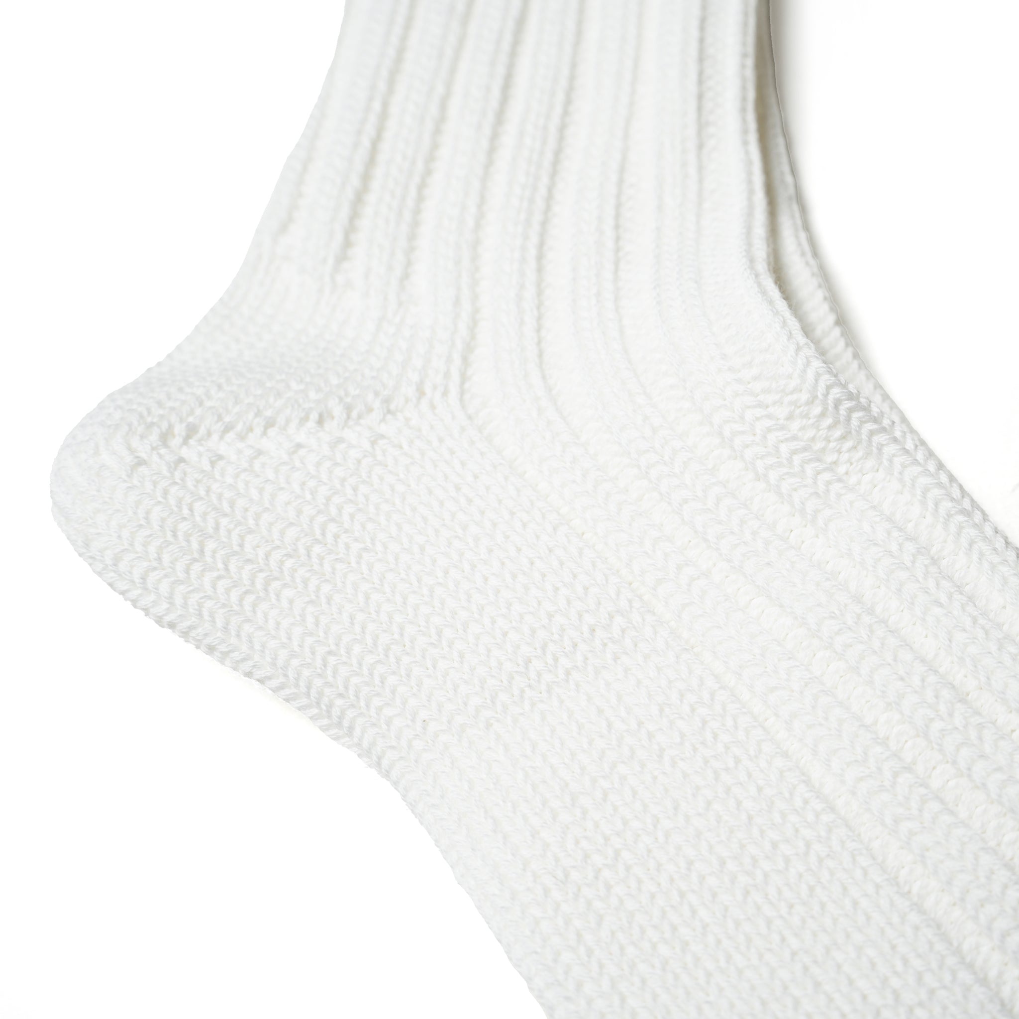Cased Heavyweight Plain Socks-2nd Collection- – White | DECKA QUALITY SOCKS