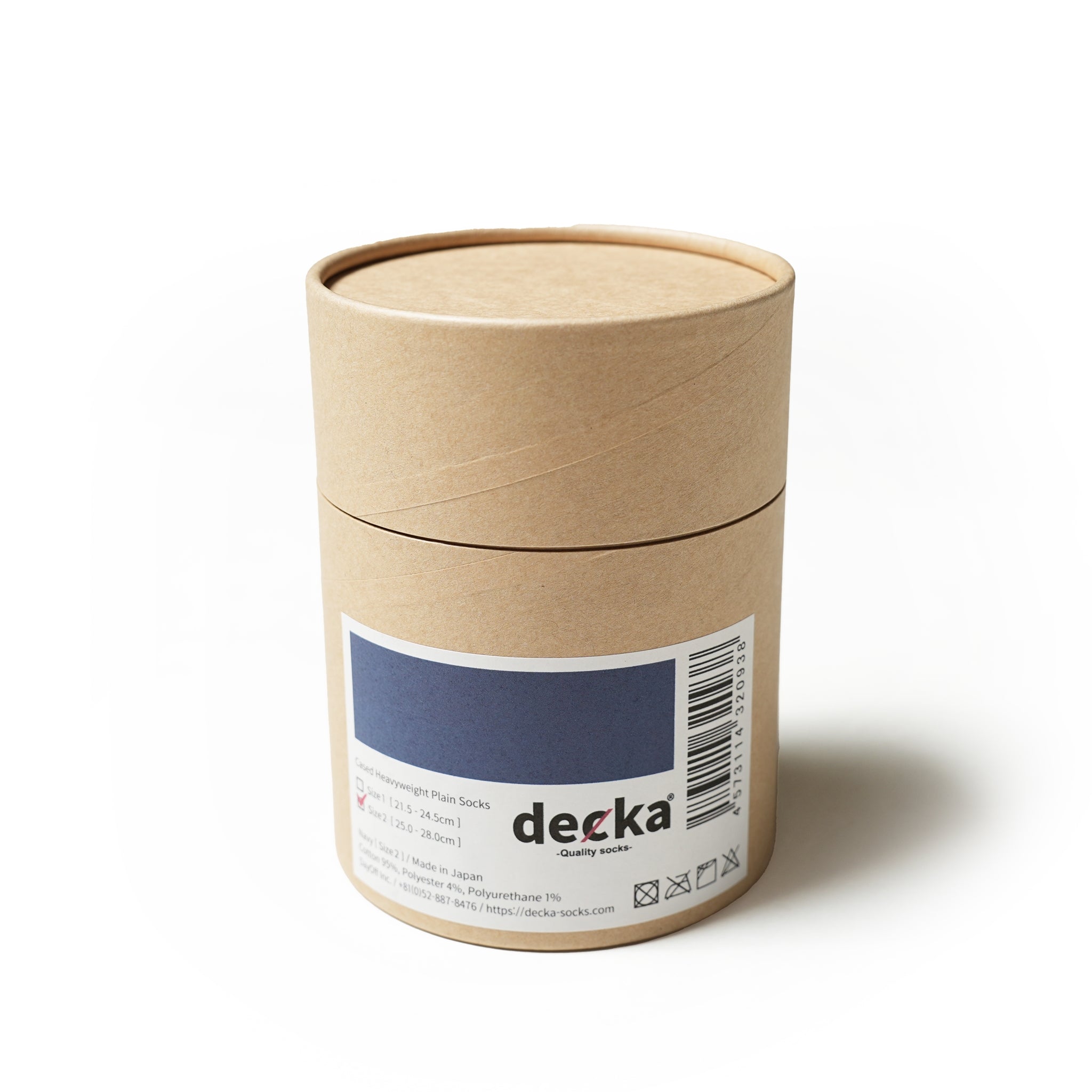 Cased Heavyweight Plain Socks-2nd Collection- – Navy | DECKA QUALITY SOCKS【ネコポス選択可能】