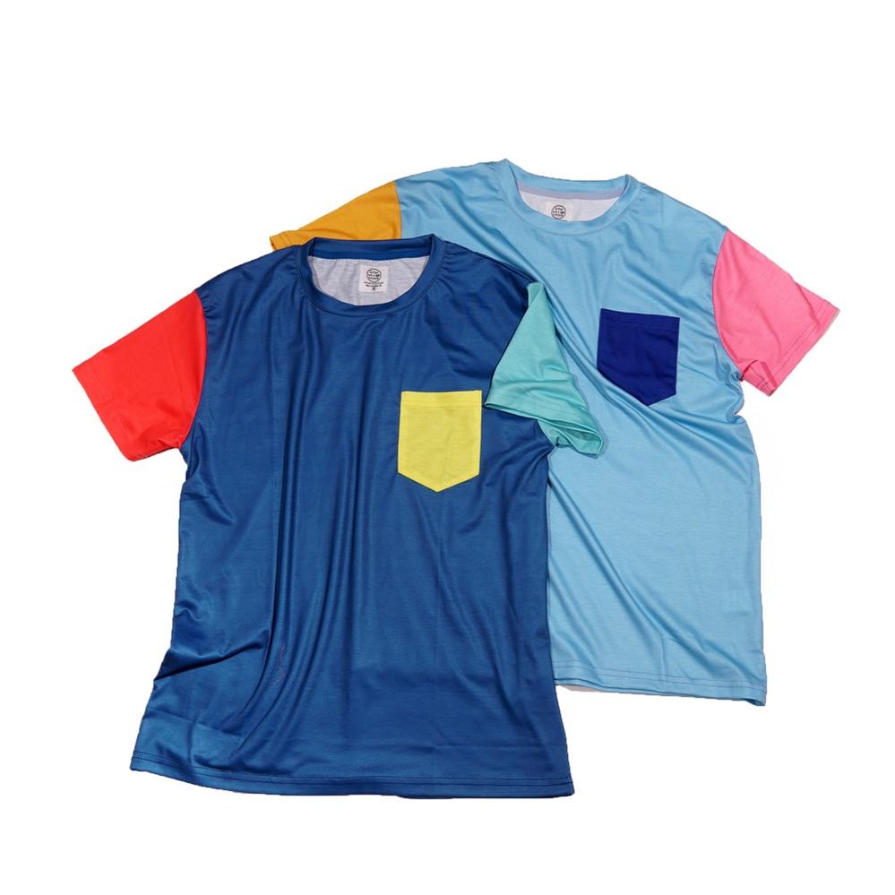 Color Block Tee Color: Deep Blue/Light Blue 【ANTLER&WOODS】【ネコポス選択可能】-ANTLER & WOODS-ADDICTION FUKUOKA