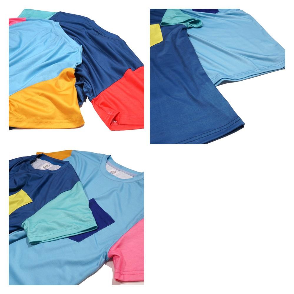 Color Block Tee Color: Deep Blue/Light Blue 【ANTLER&WOODS】【ネコポス選択可能】-ANTLER & WOODS-ADDICTION FUKUOKA
