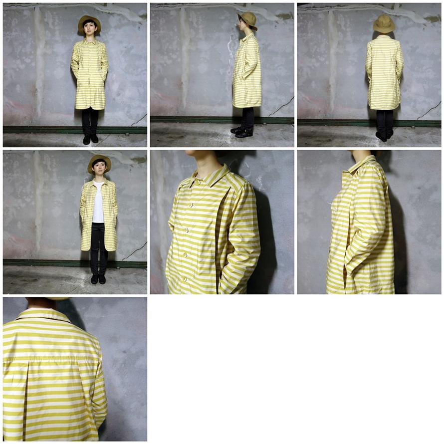 ボーダースプリングコート Size:R(M) Color:イエローボーダー【IRLY】-IRLY-ADDICTION FUKUOKA