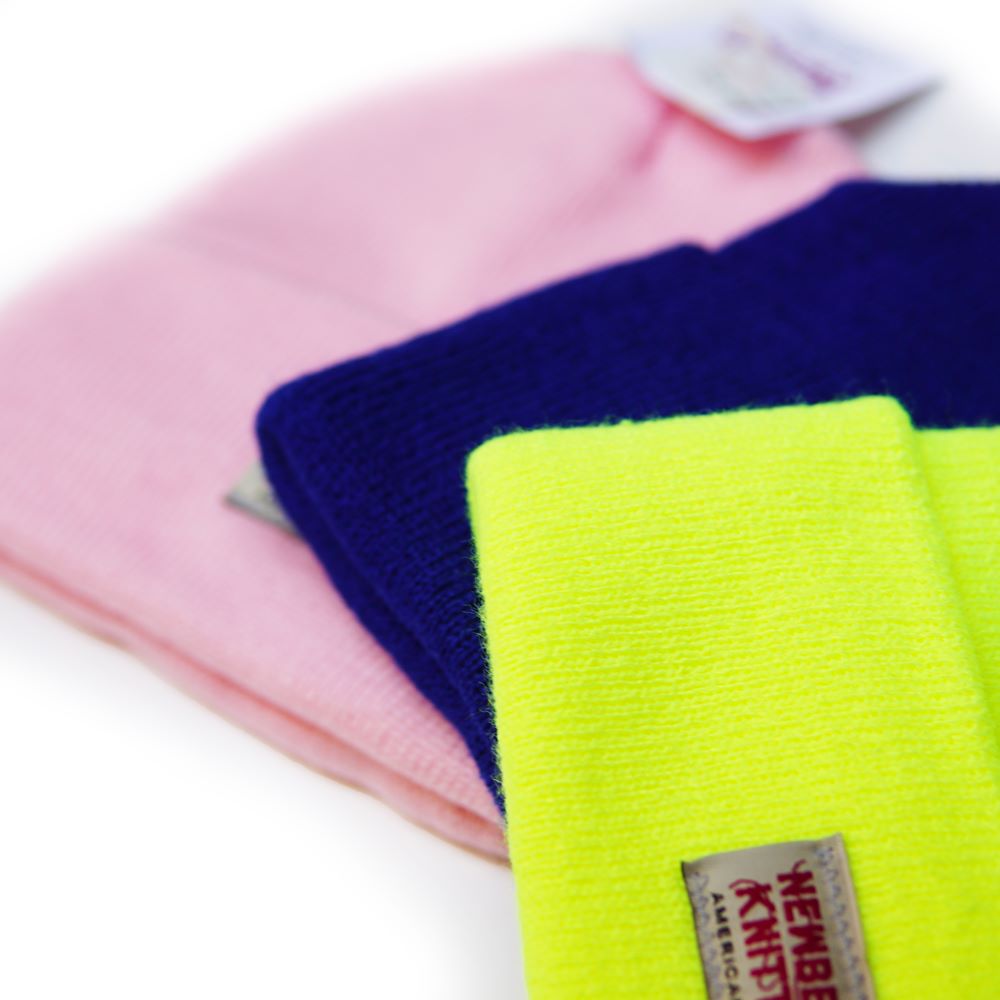 Acrylic fiber Hat beanie /WIDE Color:H.pink/Royal/S.yellow/【NEW BERRY KNITTING】【ネコポス選択可能】-NEW BERRY KNITTING-ADDICTION FUKUOKA