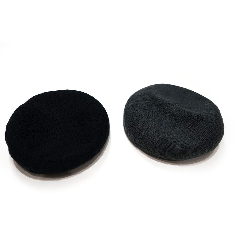 Big Beret 綿麻ビッグベレー Color:Black/Gray【PHABLIC×KAZUI】-PHABLIC×KAZUI-ADDICTION FUKUOKA