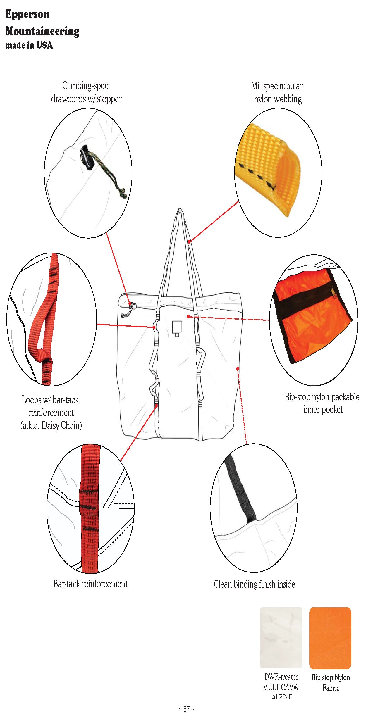 No:EQ284607 | Name:PACKABLE LARGE CLIMB TOTE | Color:SILVER【EPPERSON MOUNTAINEERING】-MEG COMPANY-ADDICTION FUKUOKA