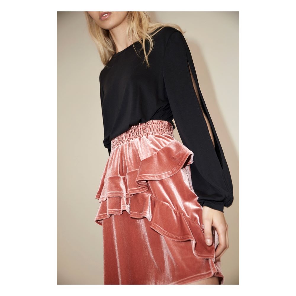 STYLE Name:EXHIBITION SKIRT Color:SPANISH ROSE/SLATE【THE FIFTH LABEL】-THE FIFTH LABEL-ADDICTION FUKUOKA