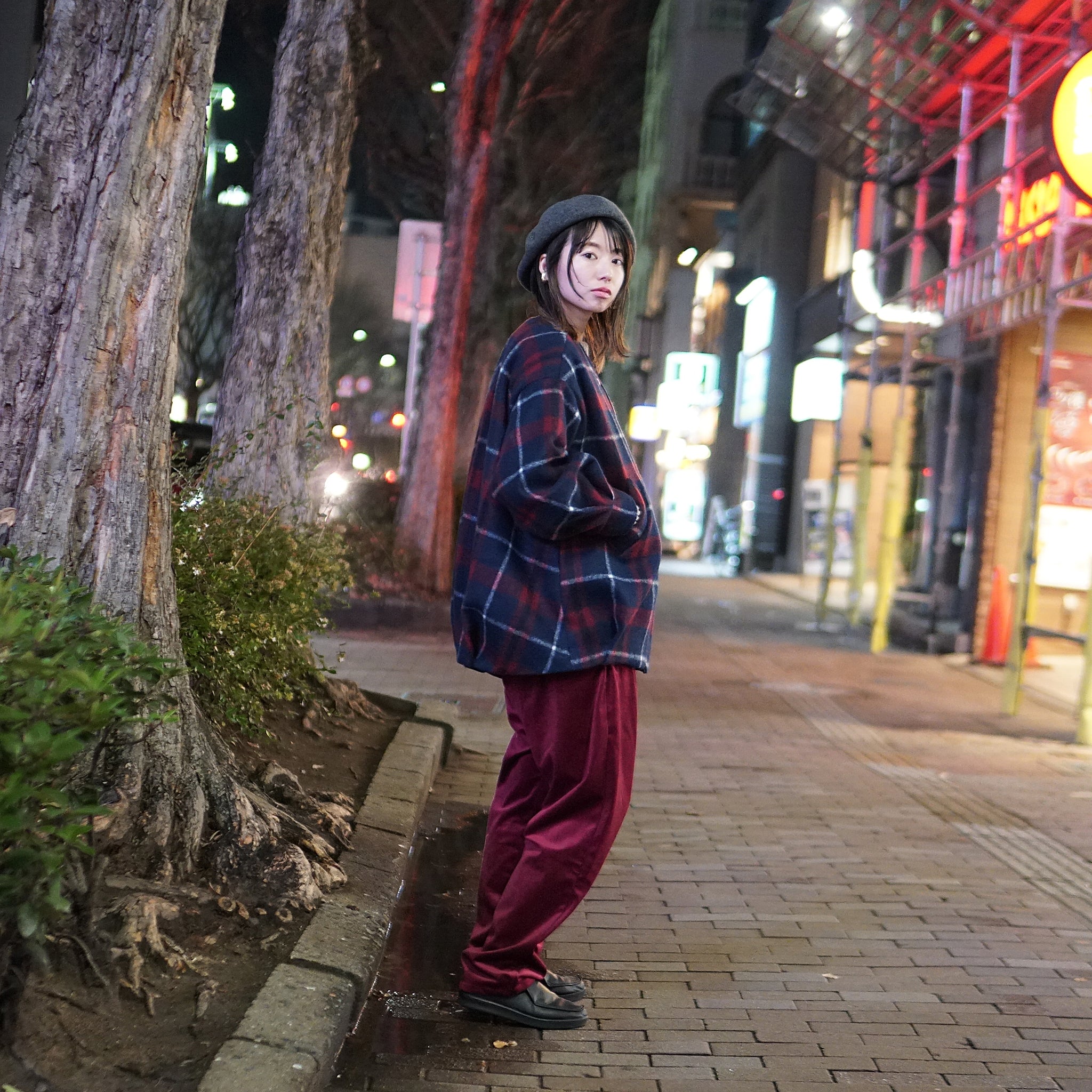 m26302 Item Name:Drop Crotch Pants | Color:Silky Velvet 8.5oz Maroon【MONITALY_モニタリー】
