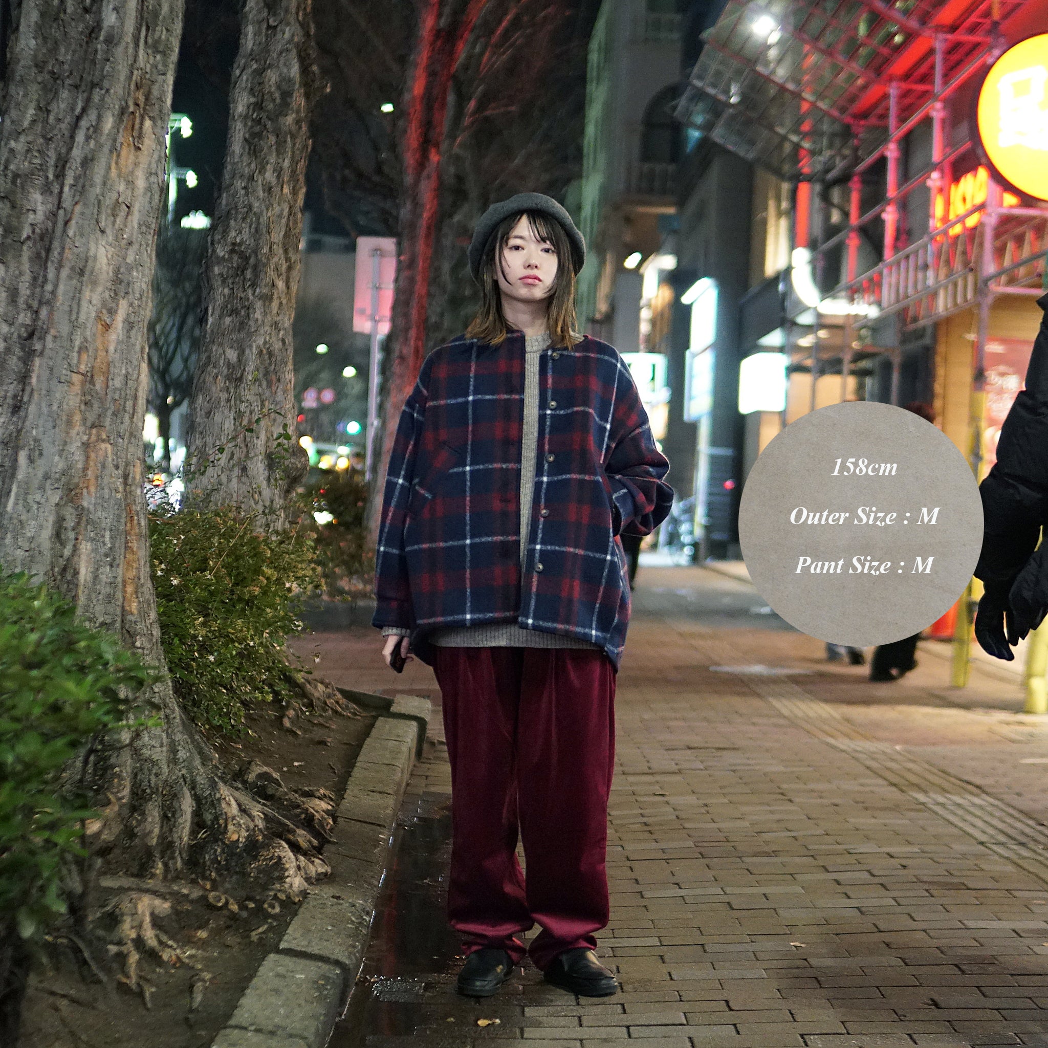 m26302 Item Name:Drop Crotch Pants | Color:Silky Velvet 8.5oz Maroon【MONITALY_モニタリー】