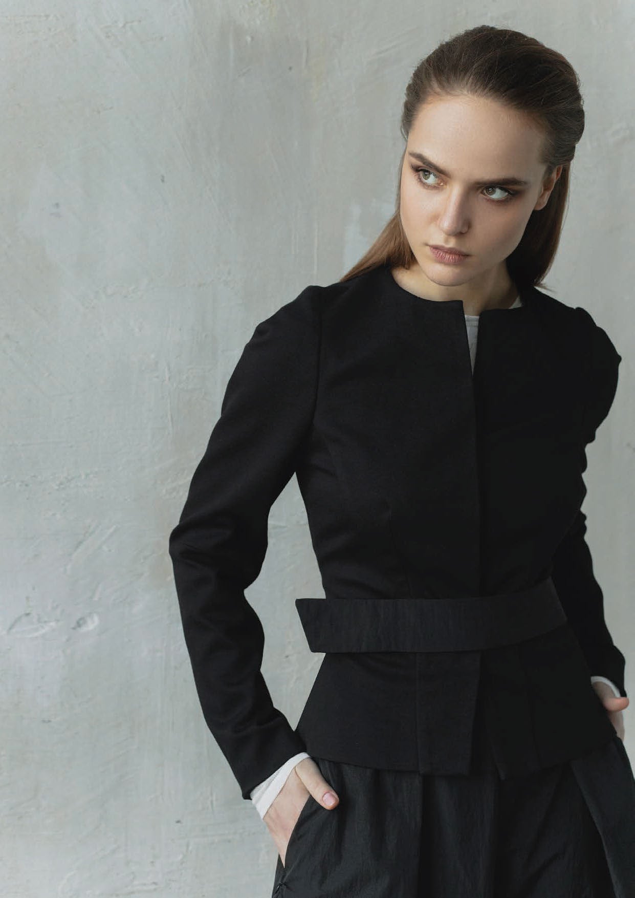 No:GA1-2921 | Name:Jacket With Cast Belt | Color:Black | Size:S/M【G2A】-G2A-ADDICTION FUKUOKA